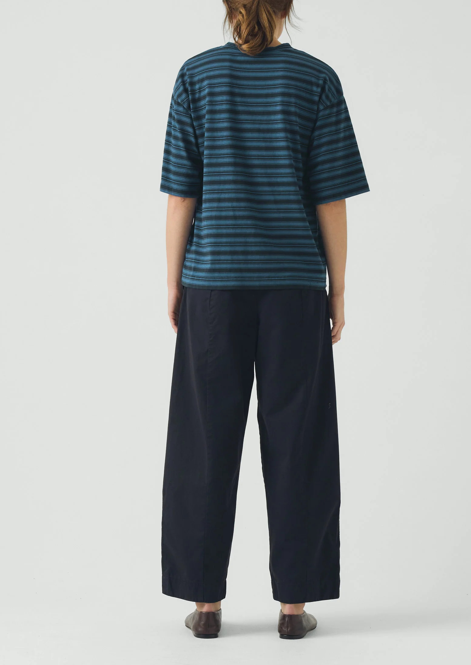 Sculpted Organic Cotton Twill Trousers | Slate - Image 4