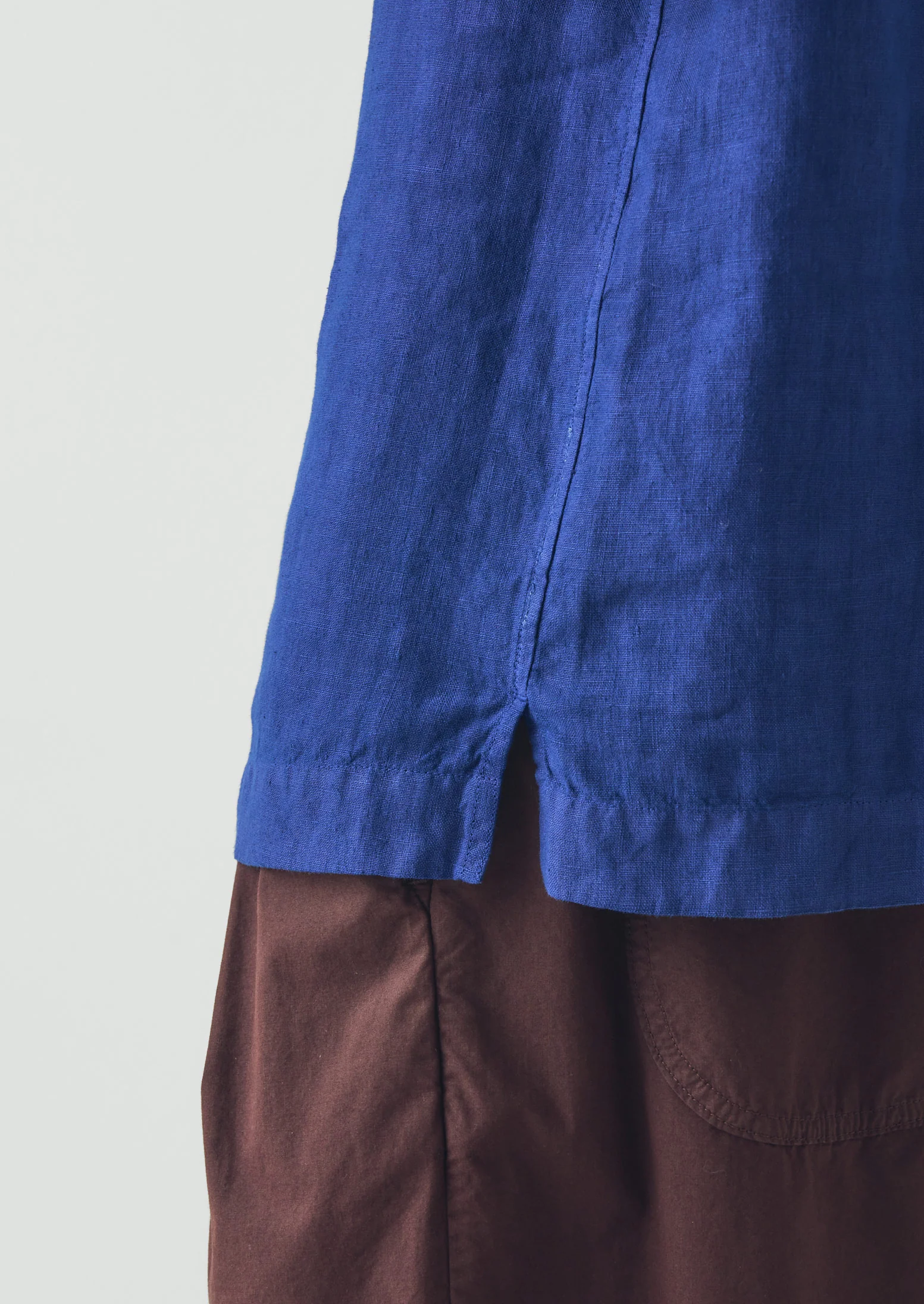 Short Sleeve Linen Shirt | Carmine Blue - Image 5