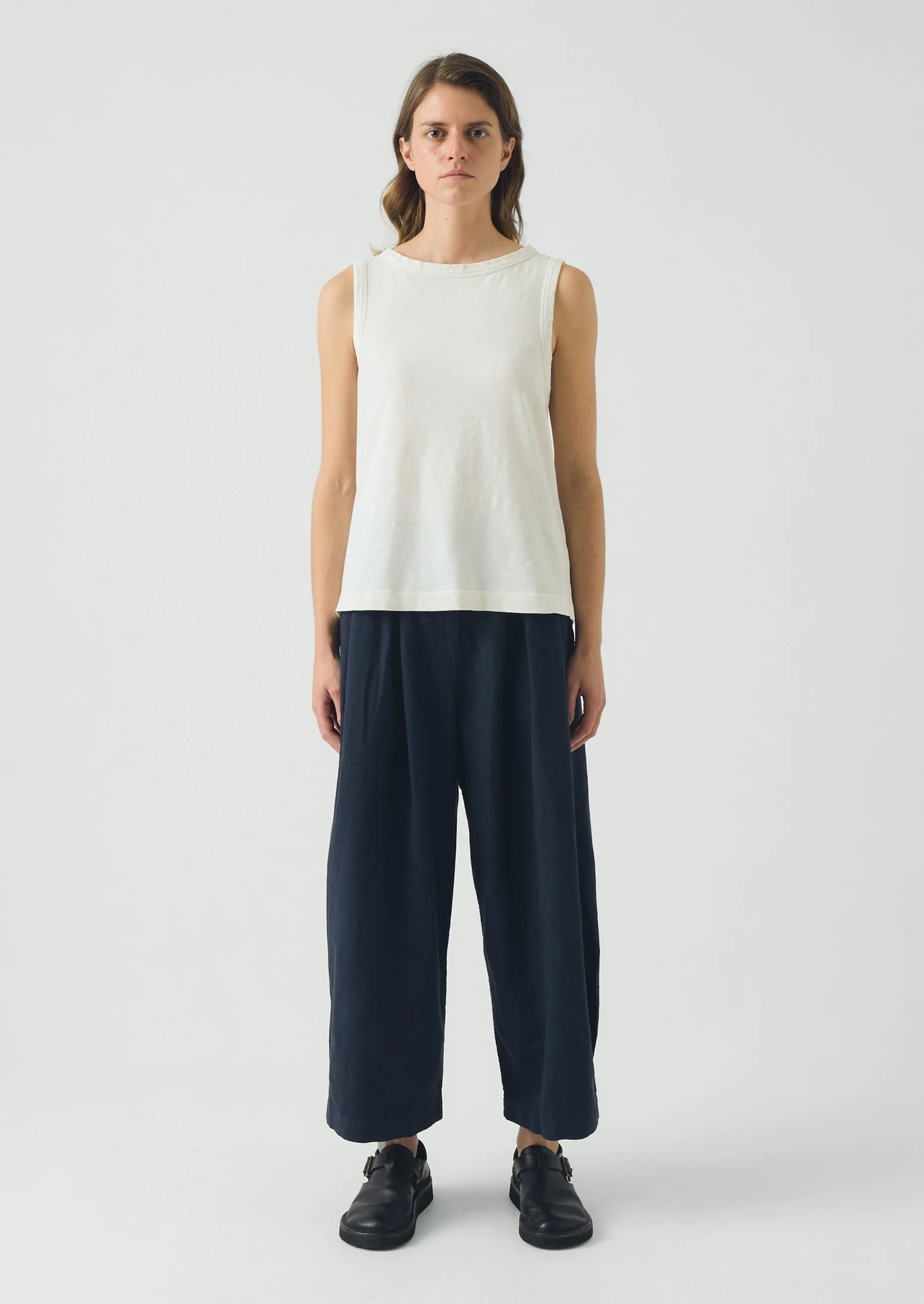 Sian Garment Dyed Organic Cotton Tank Top | Chalk - Image 2