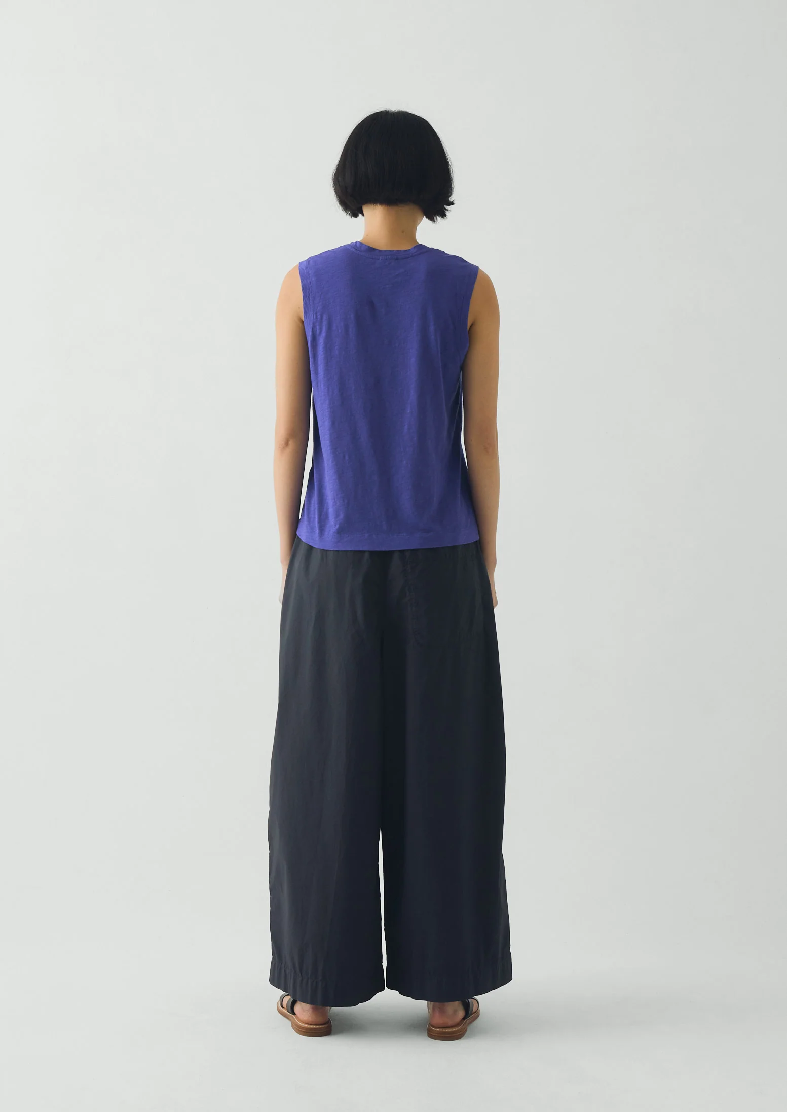 Cotton Sleeveless Tee | Cobalt - Image 4
