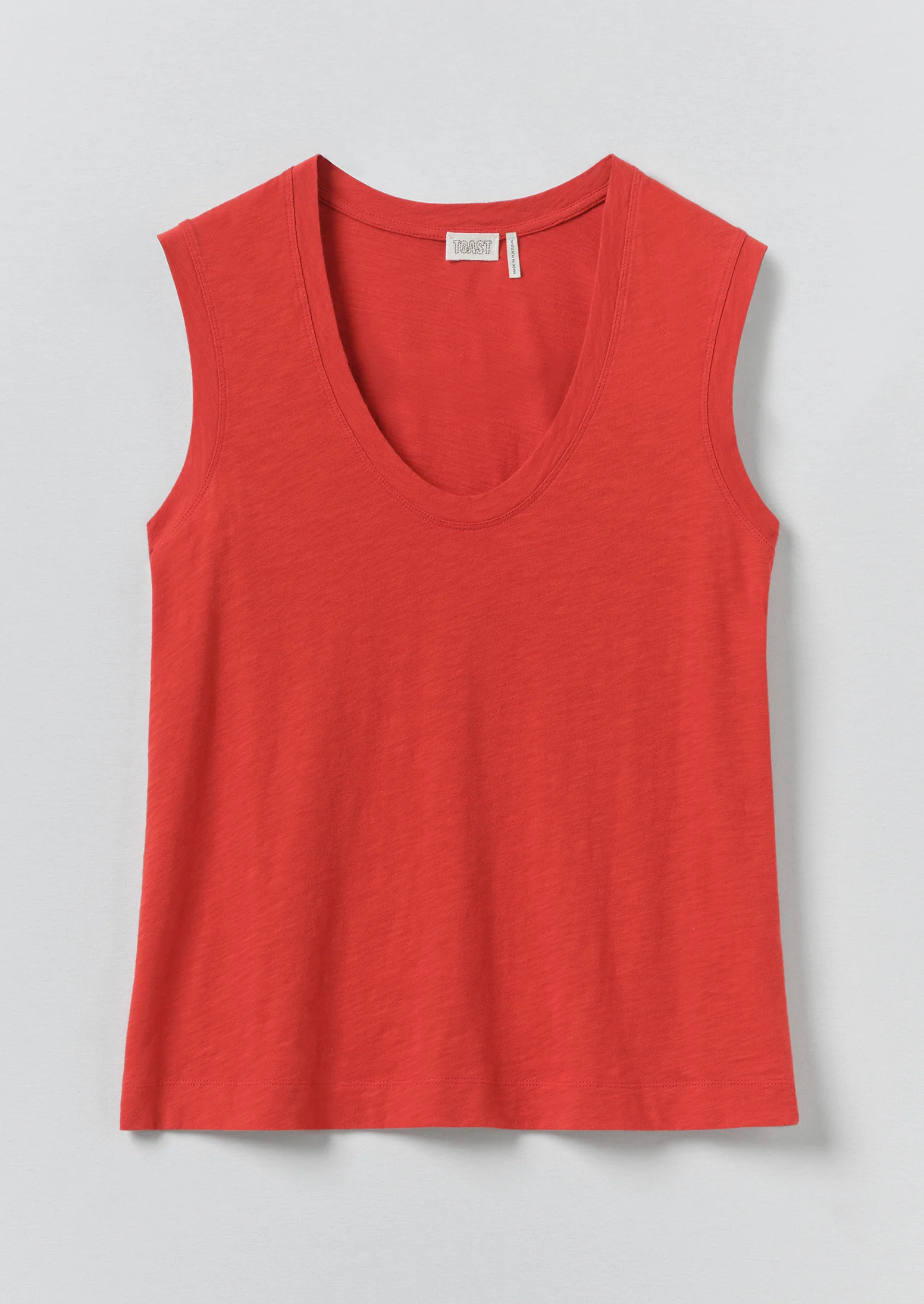 Cotton Sleeveless Tee | Goji Berry