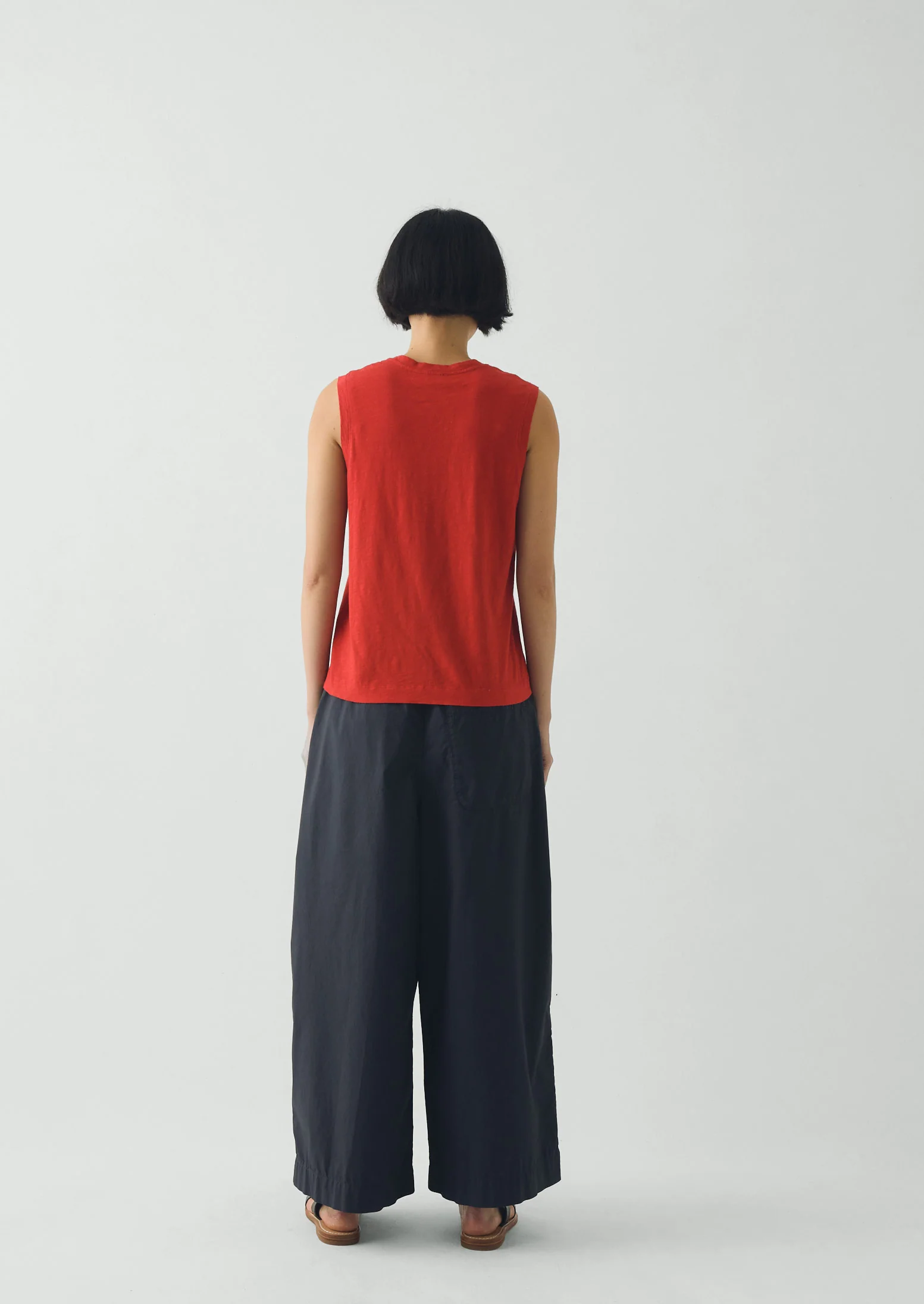 Cotton Sleeveless Tee | Goji Berry - Image 4
