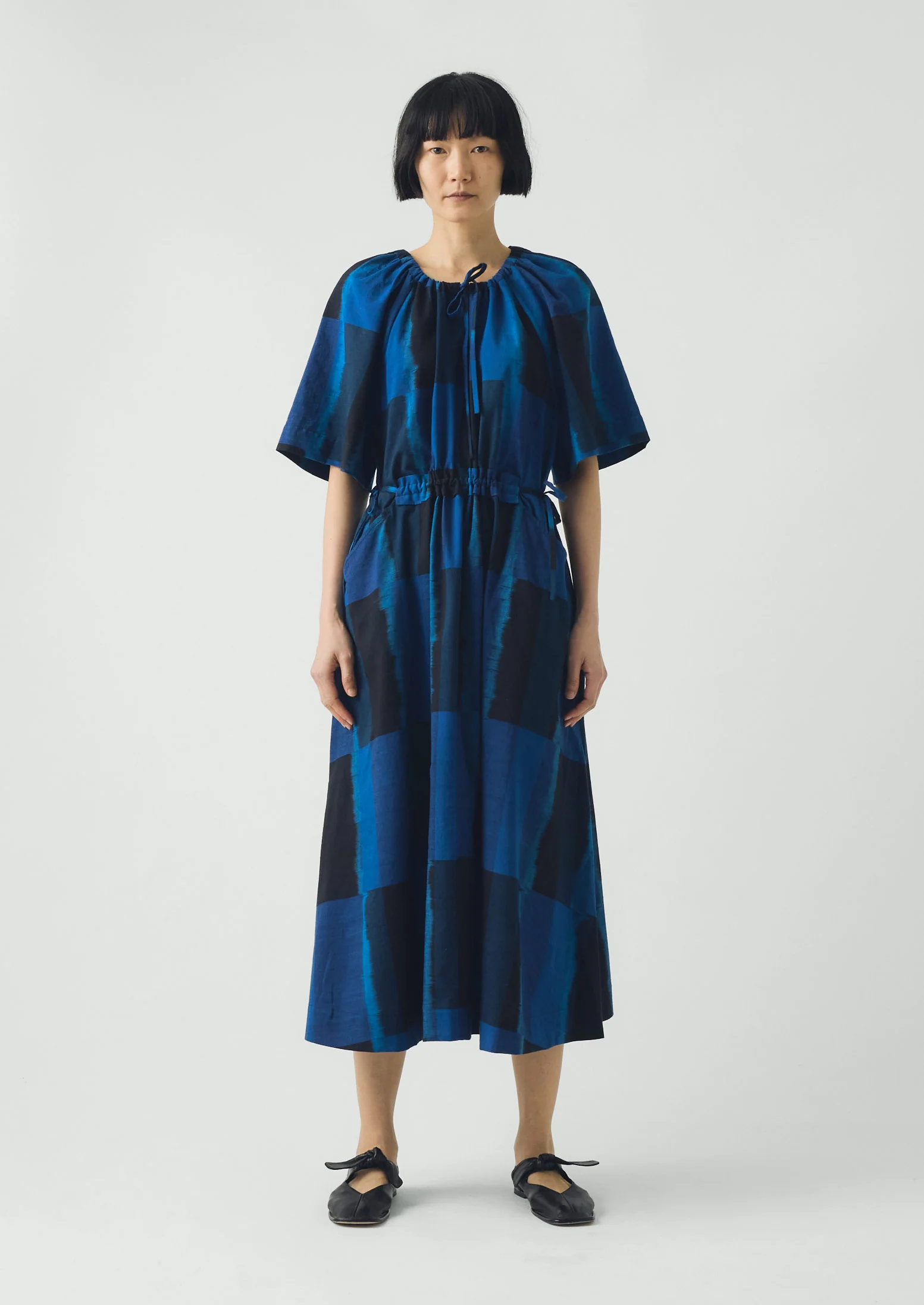 Sobremesa Cotton Ikat Dress | Bright Blue - Image 6