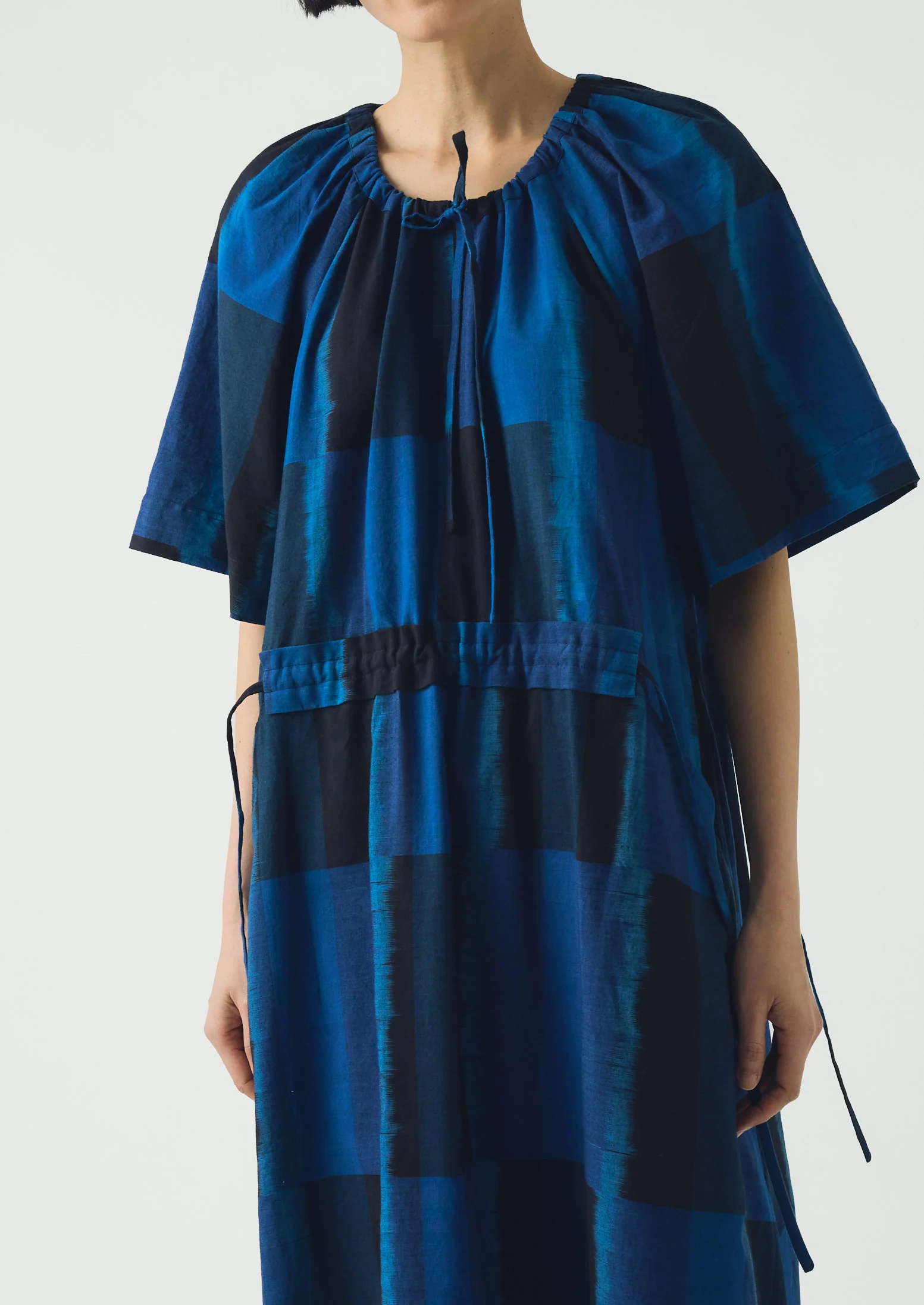 Sobremesa Cotton Ikat Dress | Bright Blue - Image 7