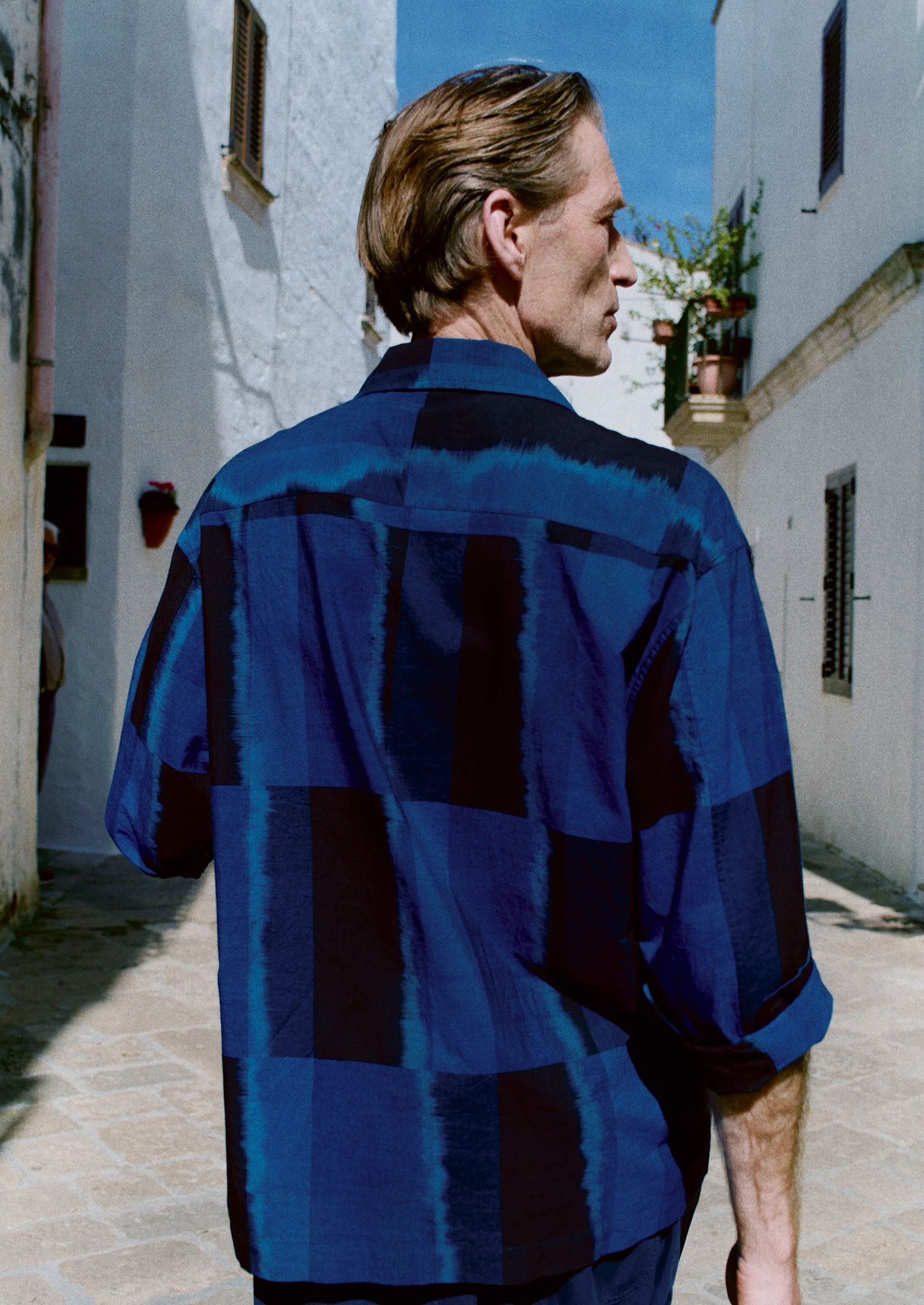 Sobremesa Cotton Ikat Shirt | Bright Blue - Image 3