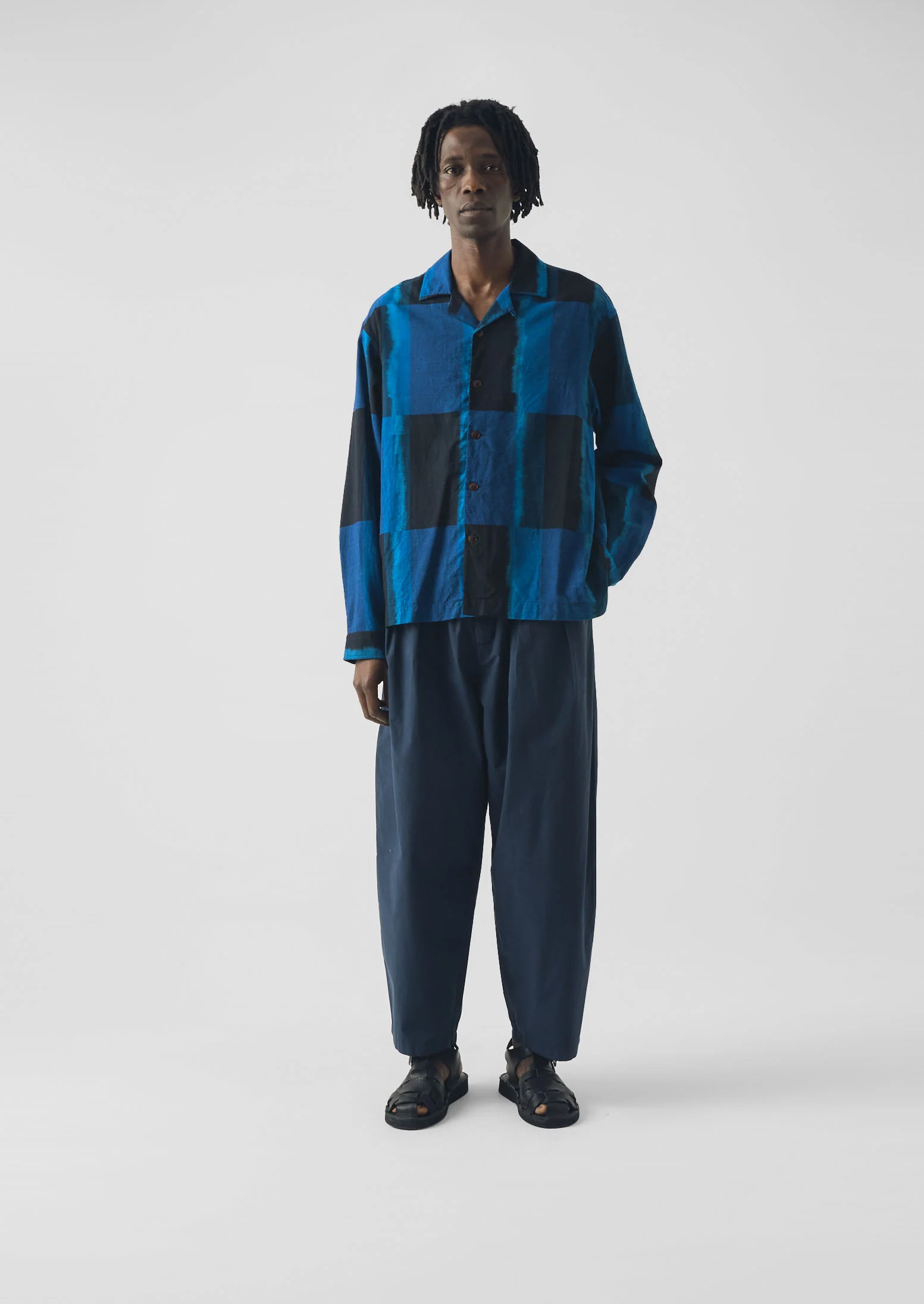 Sobremesa Cotton Ikat Shirt | Bright Blue - Image 4
