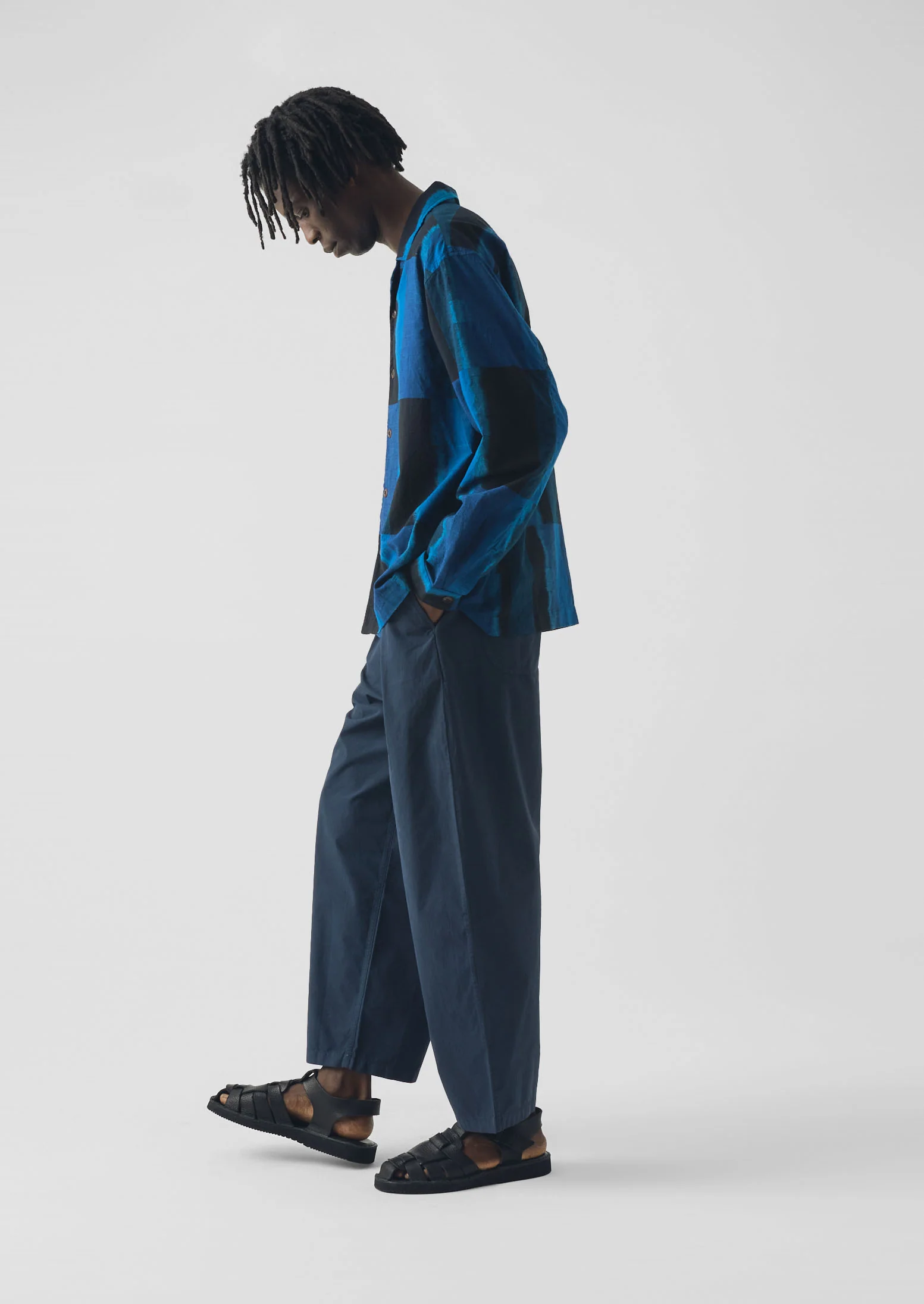 Sobremesa Cotton Ikat Shirt | Bright Blue - Image 5