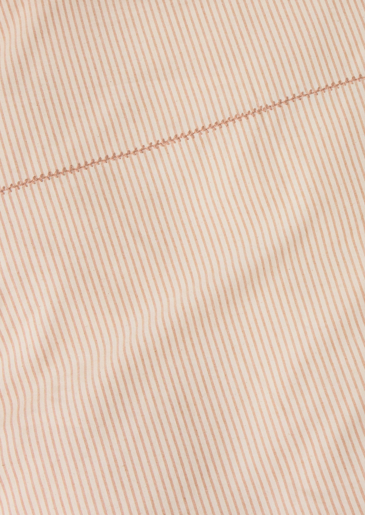 Soft Stripe Cotton Duvet Cover | Clay/Ecru - Image 6
