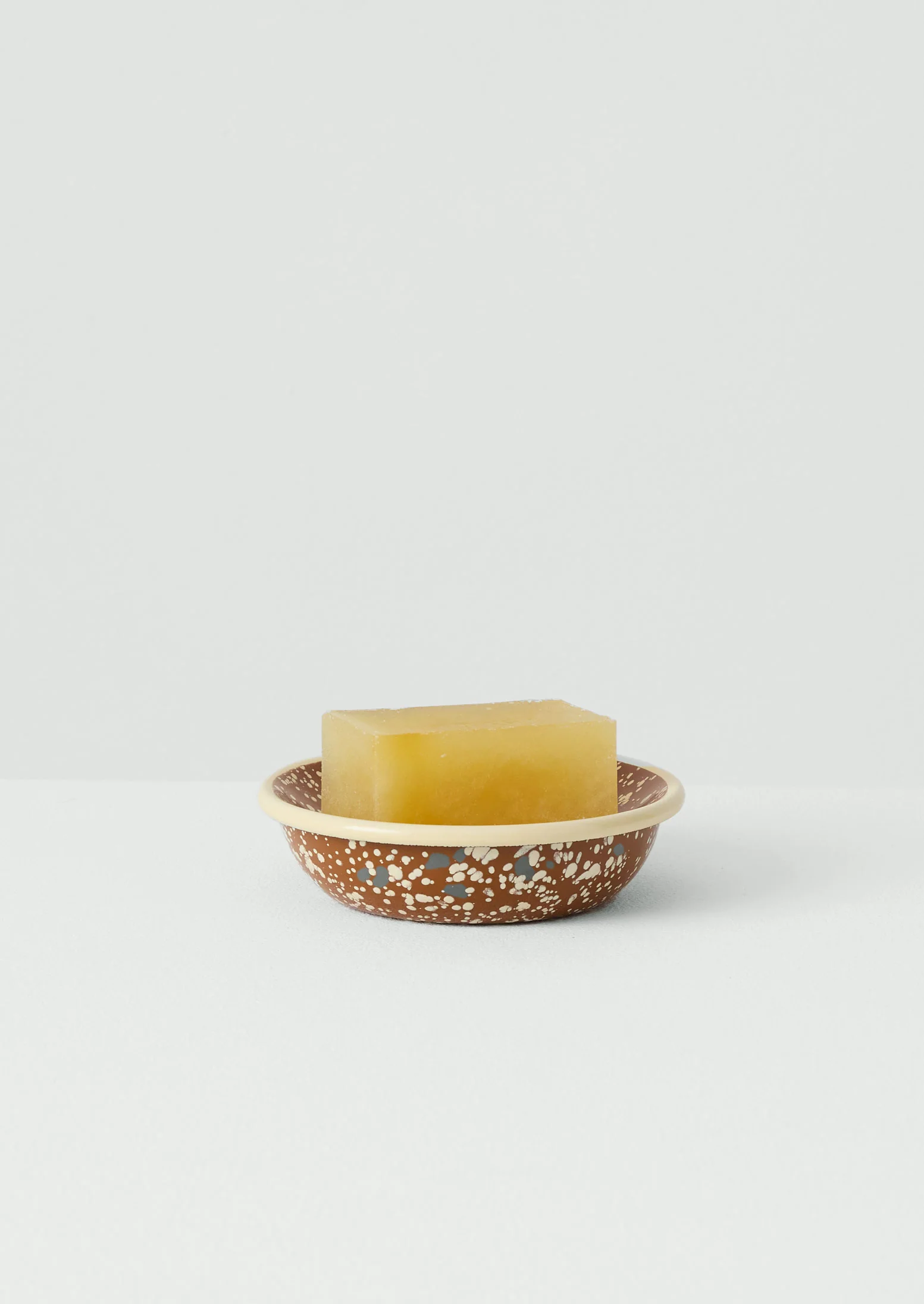 Speckle Enamel Soap Dish | Cumin/Cream - Image 2