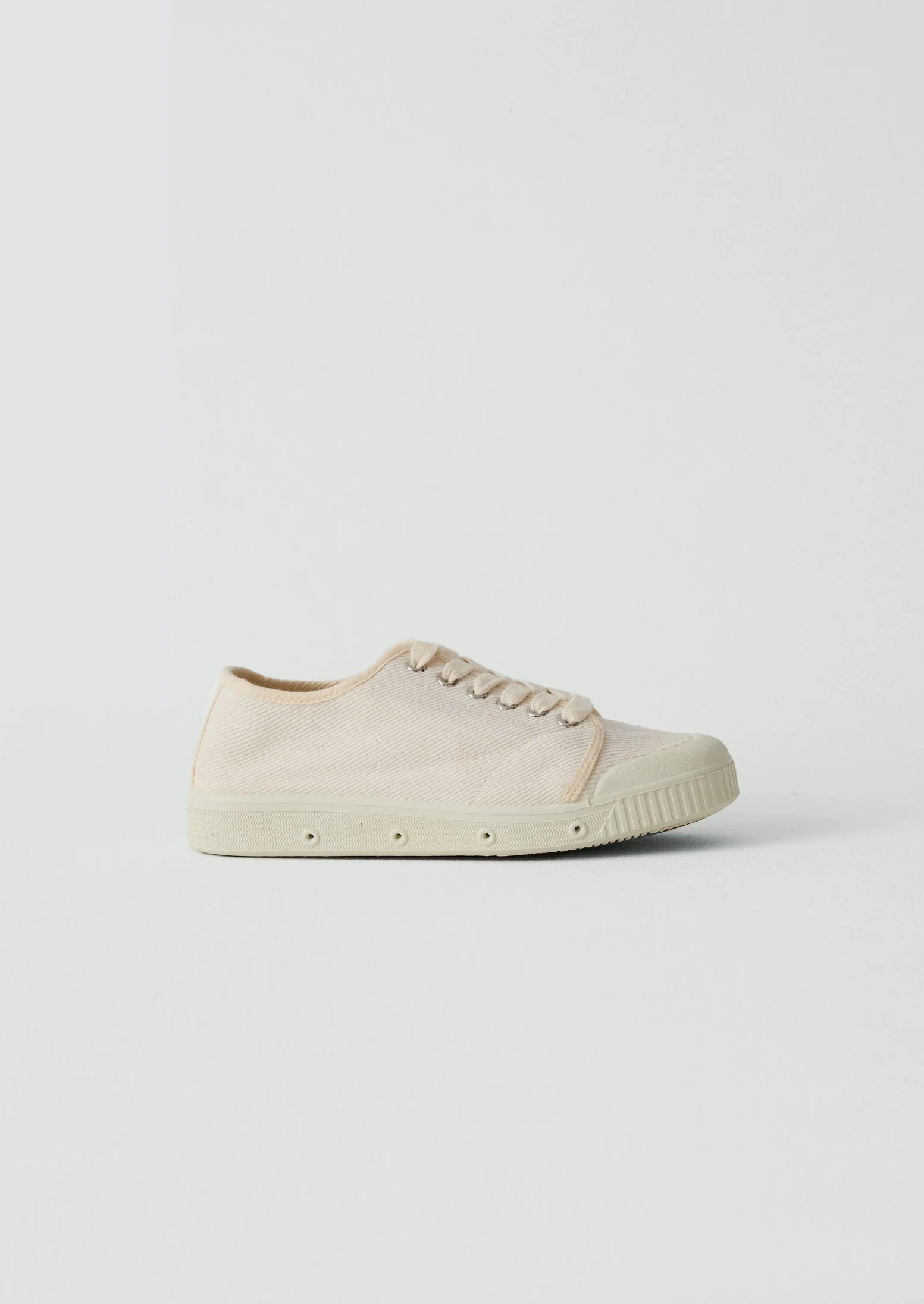 Spring Court Twill Plimsolls | Ecru - Image 2