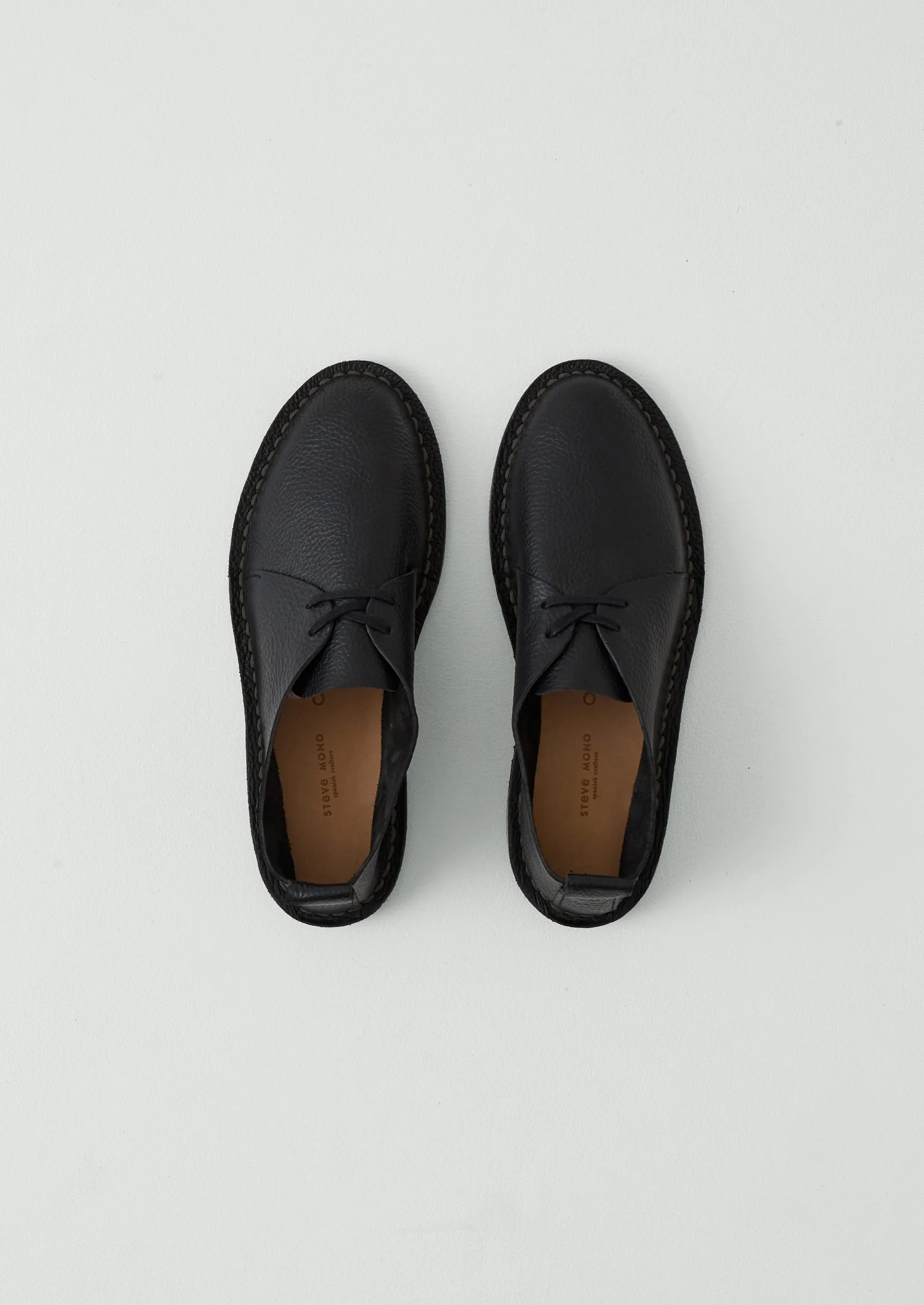 Steve Mono Leather Derby Shoes | Black - Image 3