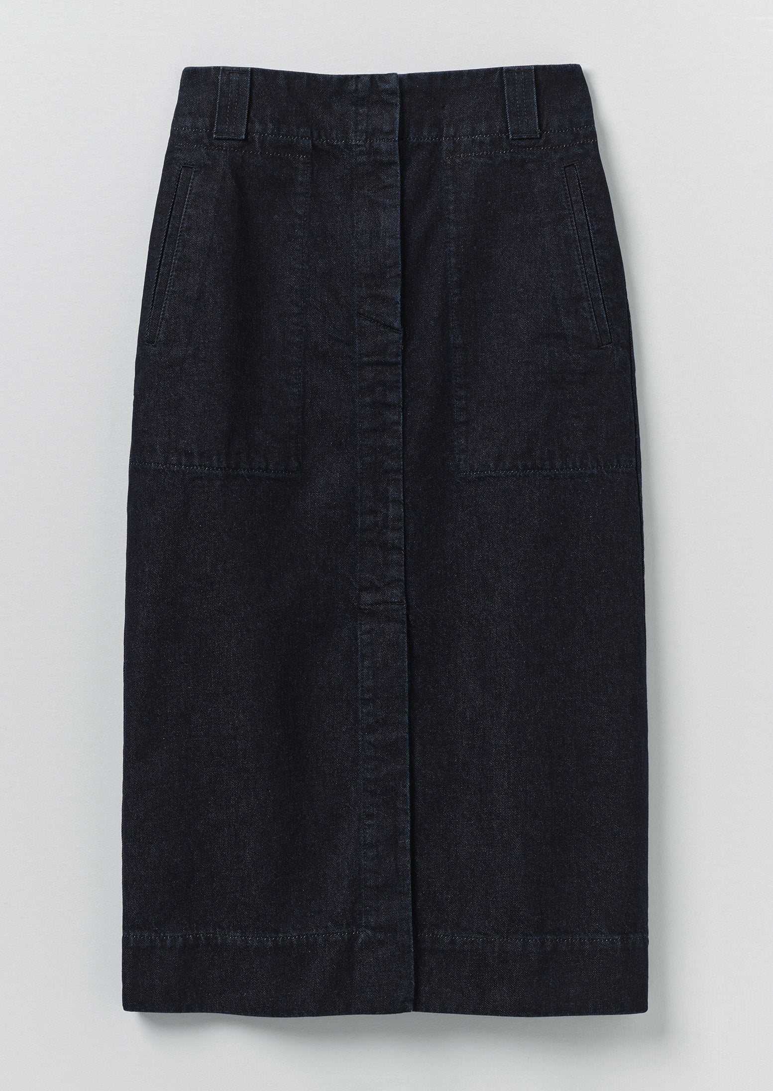 Straight Indigo Denim Skirt | Indigo - Image 6