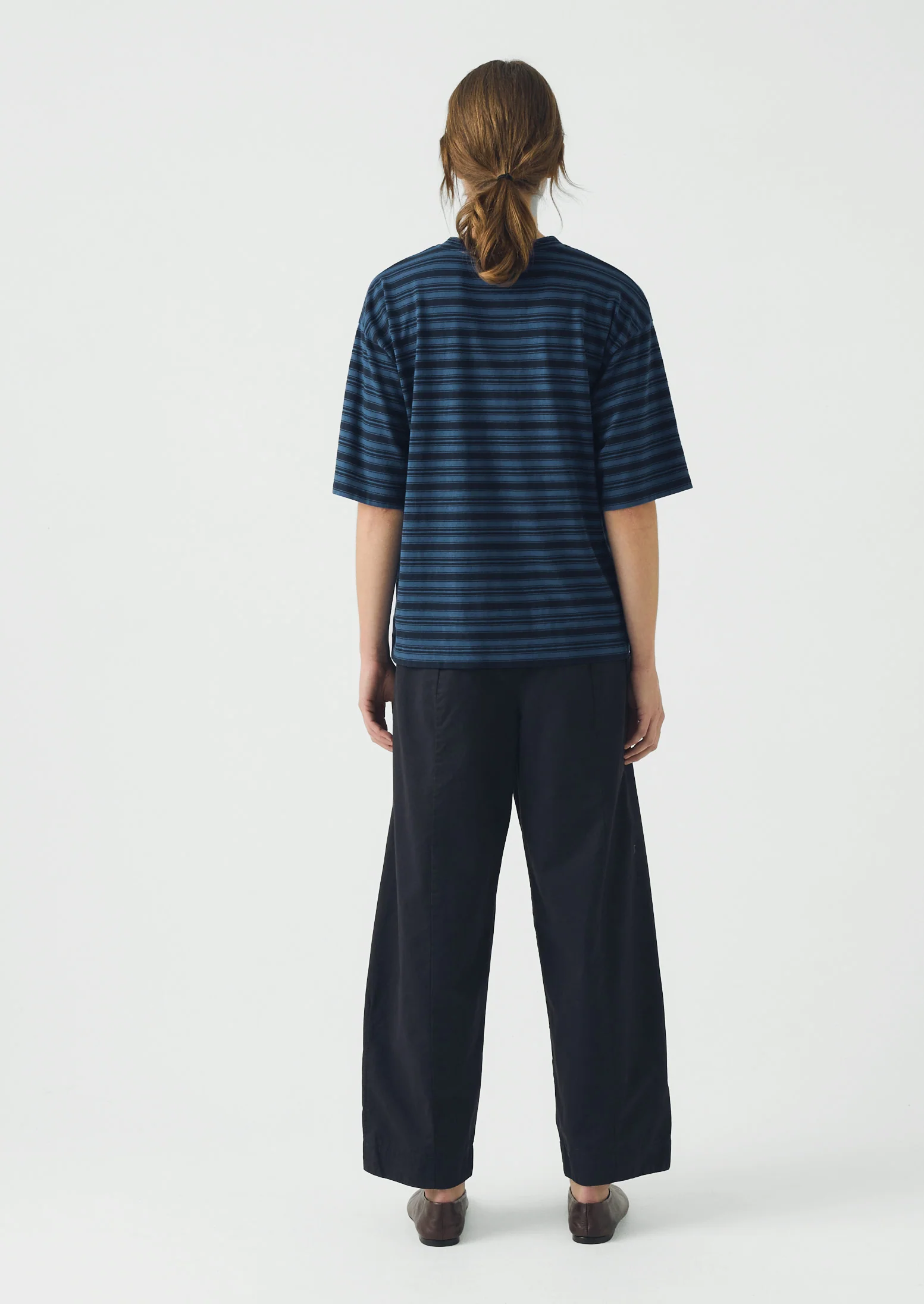 Stripe Cotton Short Sleeve Tee | Blue Graphite/Cobalt - Image 4