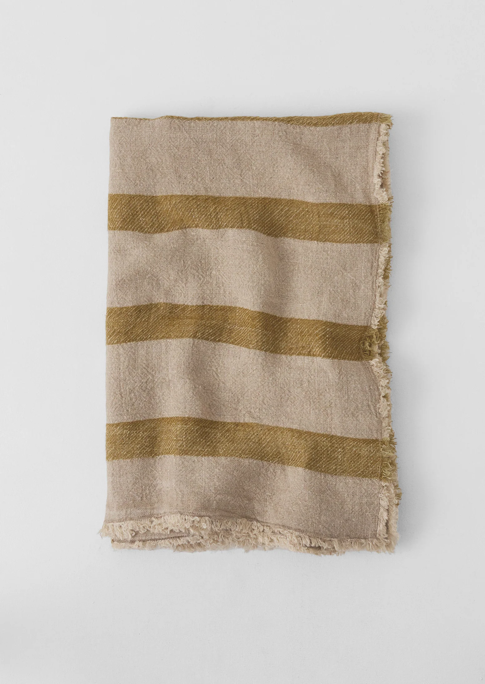 Stripe Linen Throw | Amber/Natural