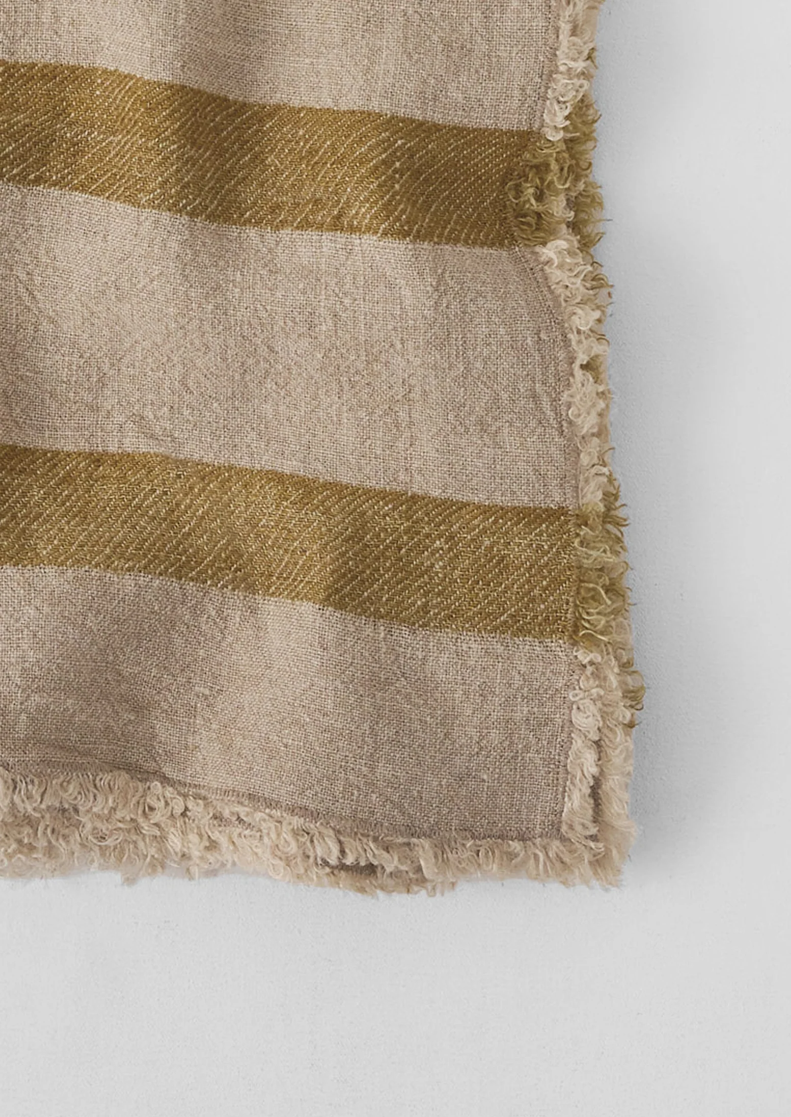 Stripe Linen Throw | Amber/Natural - Image 3