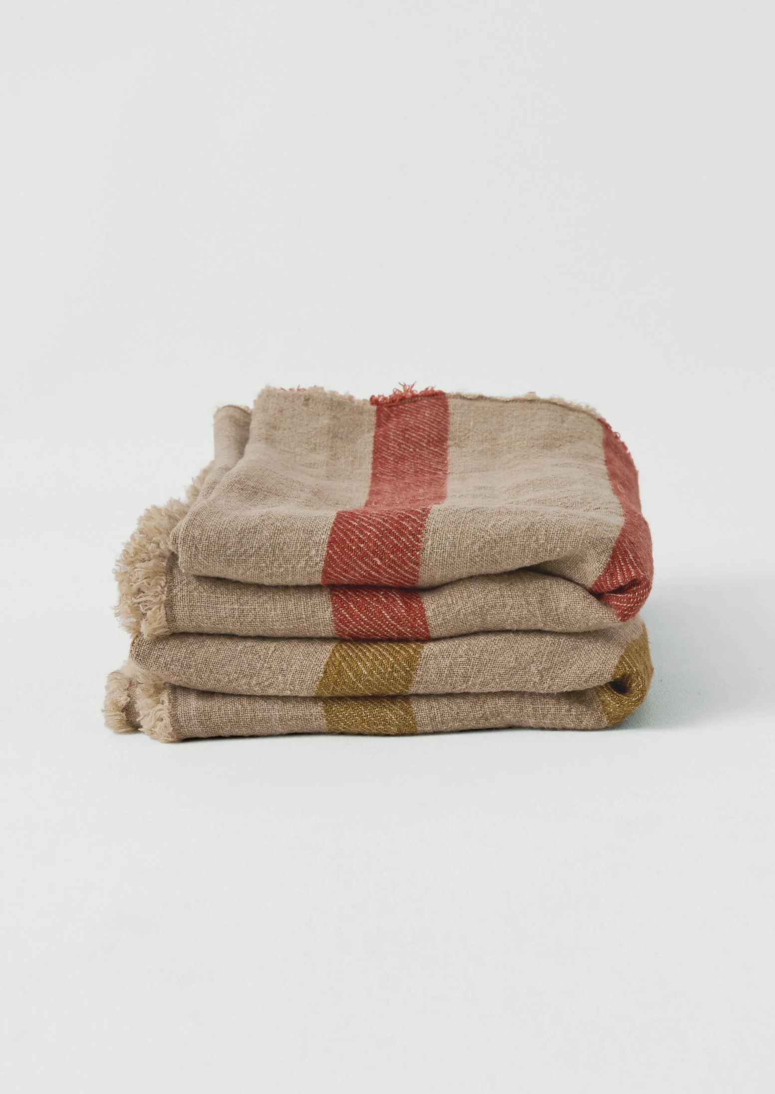 Stripe Linen Throw | Aurora/Natural - Image 3