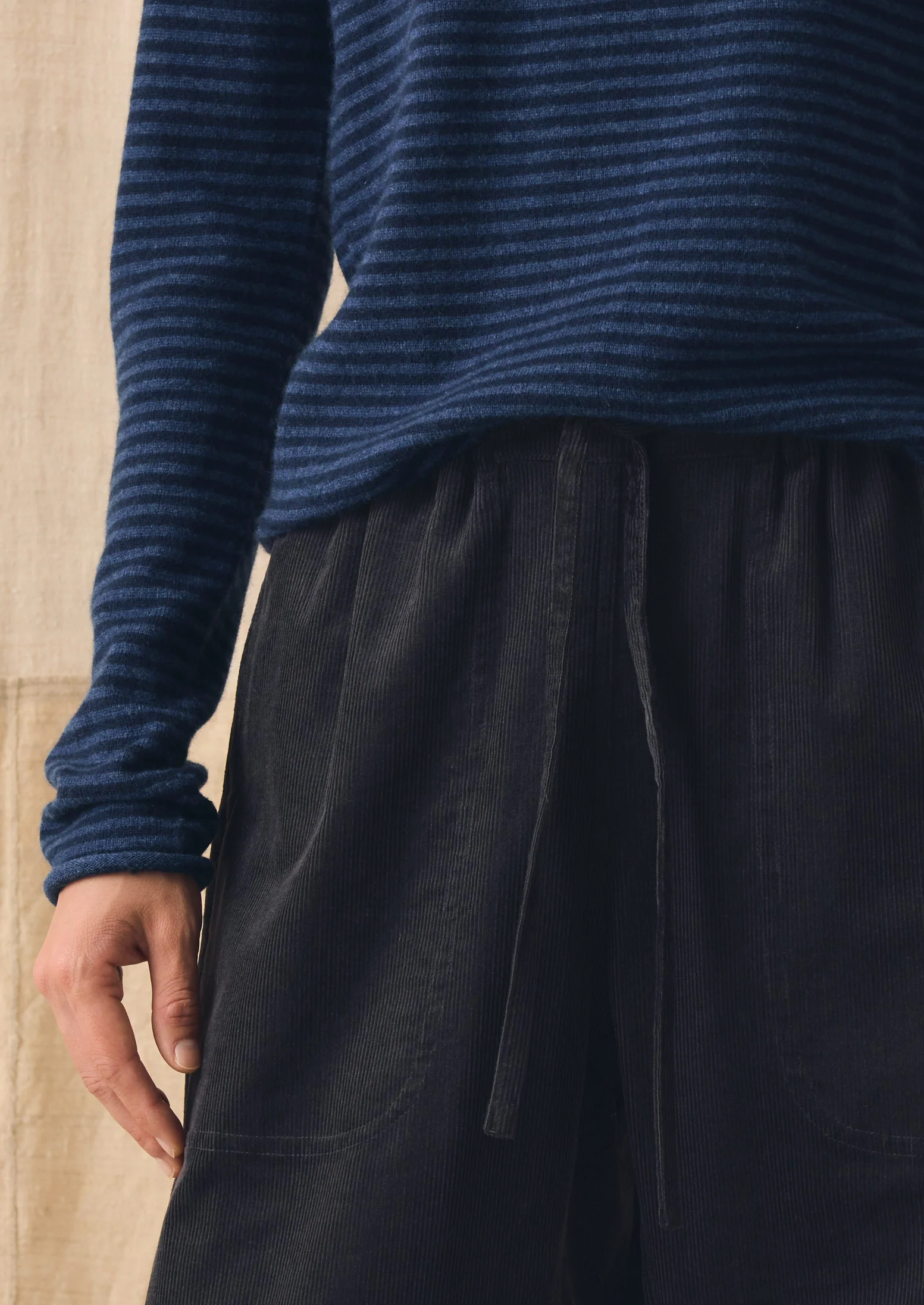 Suki Organic Cord Trousers | Charcoal - Image 5