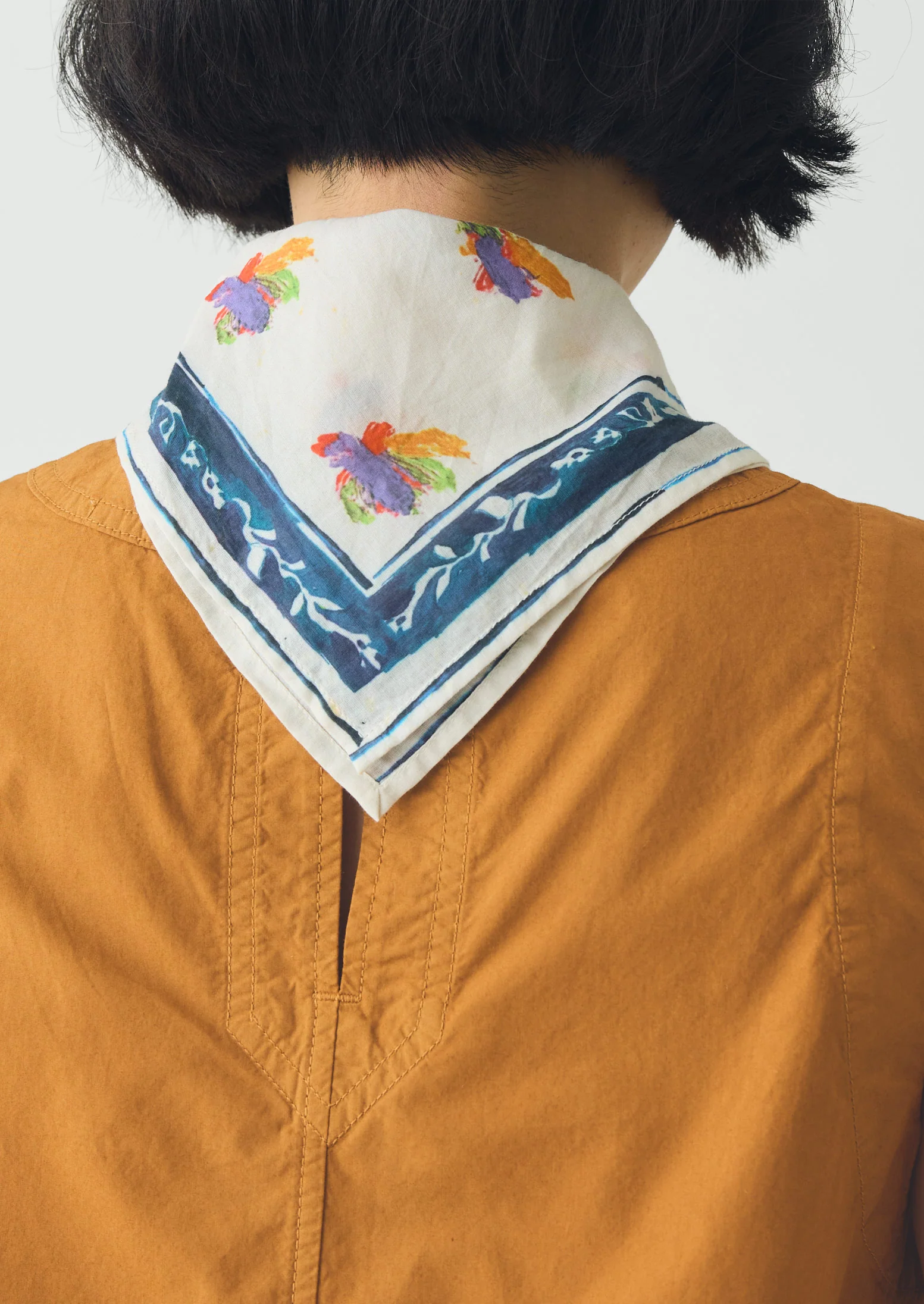 Table Setting Print Cotton Bandana | Ecru Multi - Image 3