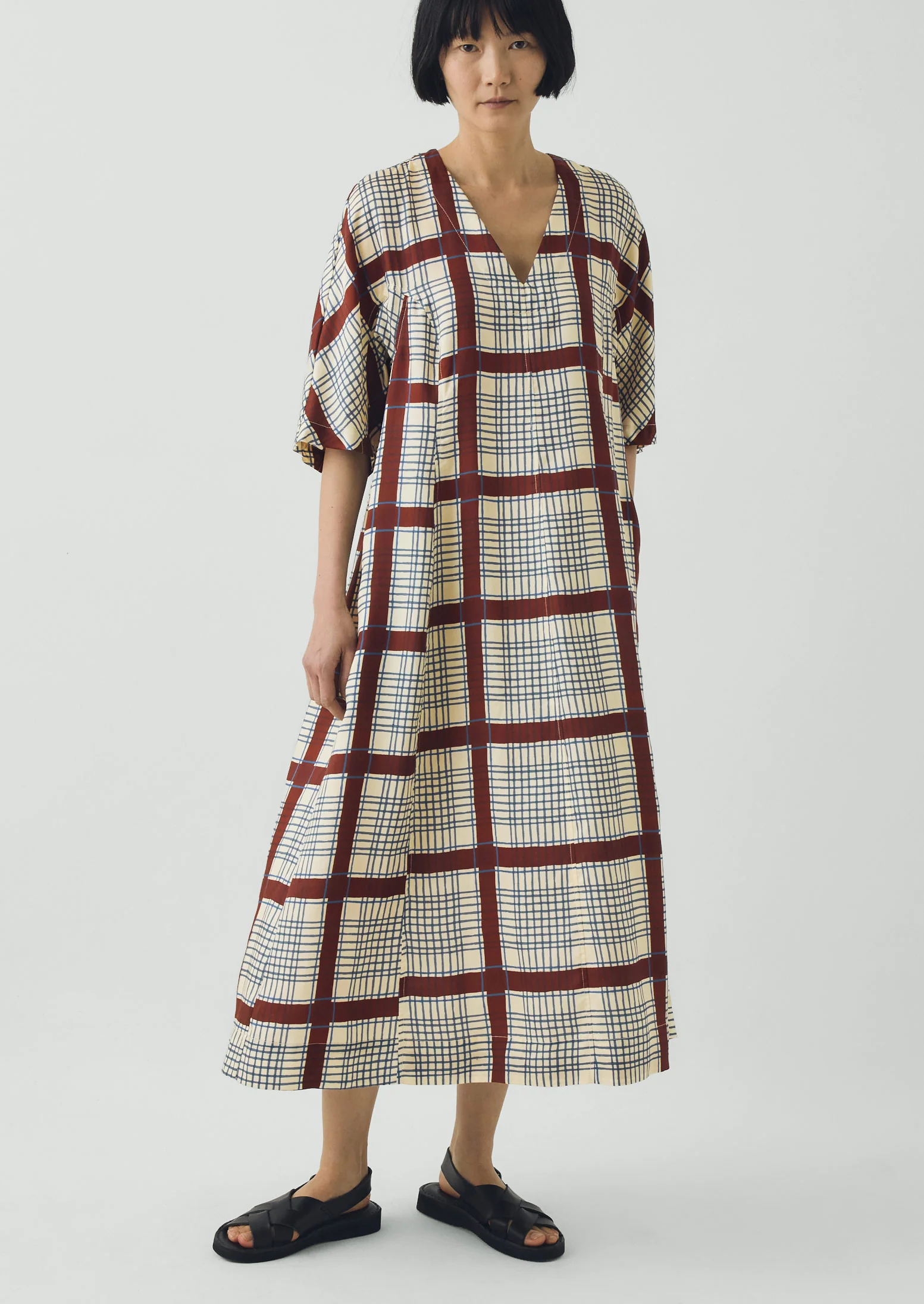 Tablecloth Print Dress | Soya/Multi - Image 2