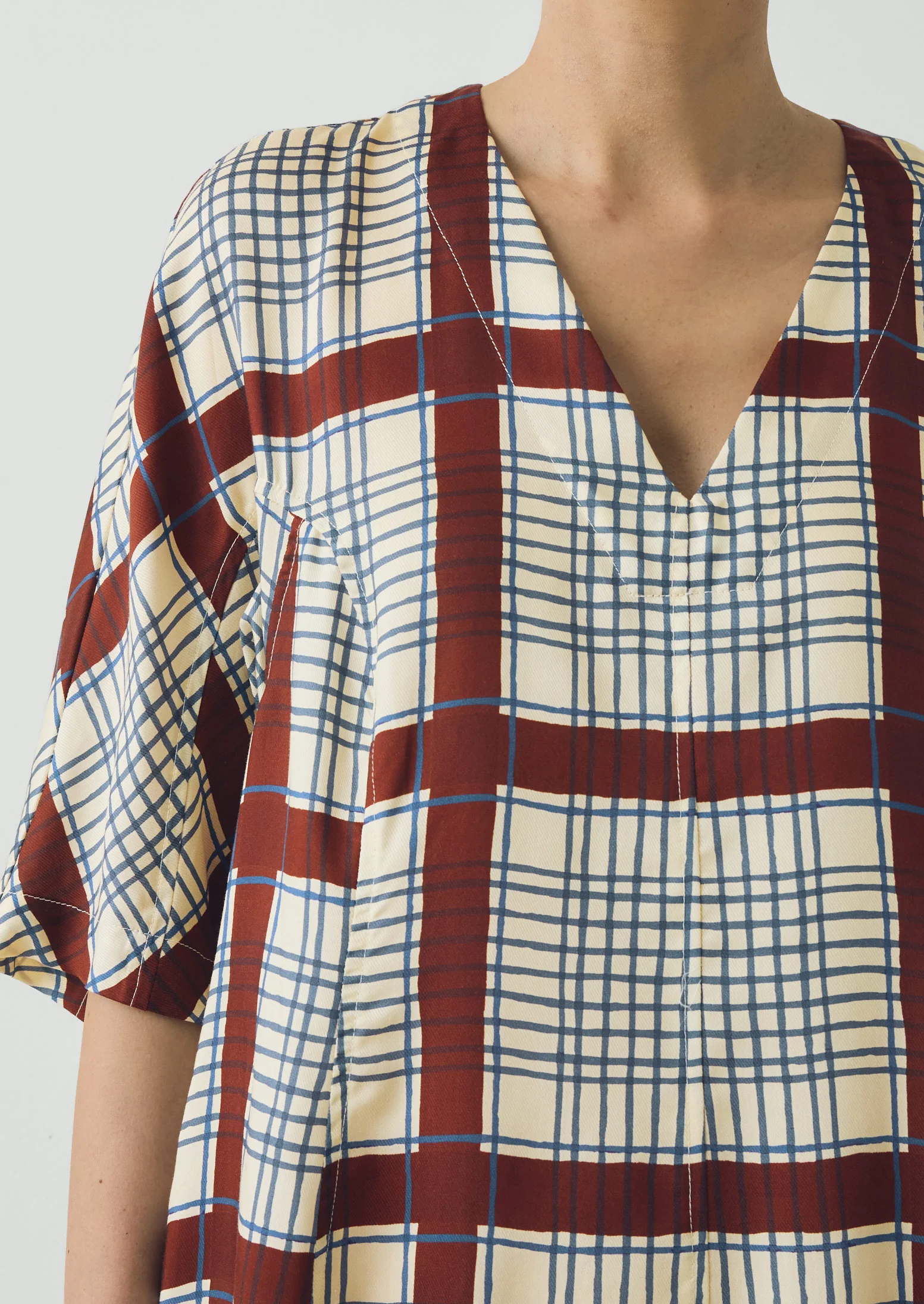 Tablecloth Print Dress | Soya/Multi - Image 3