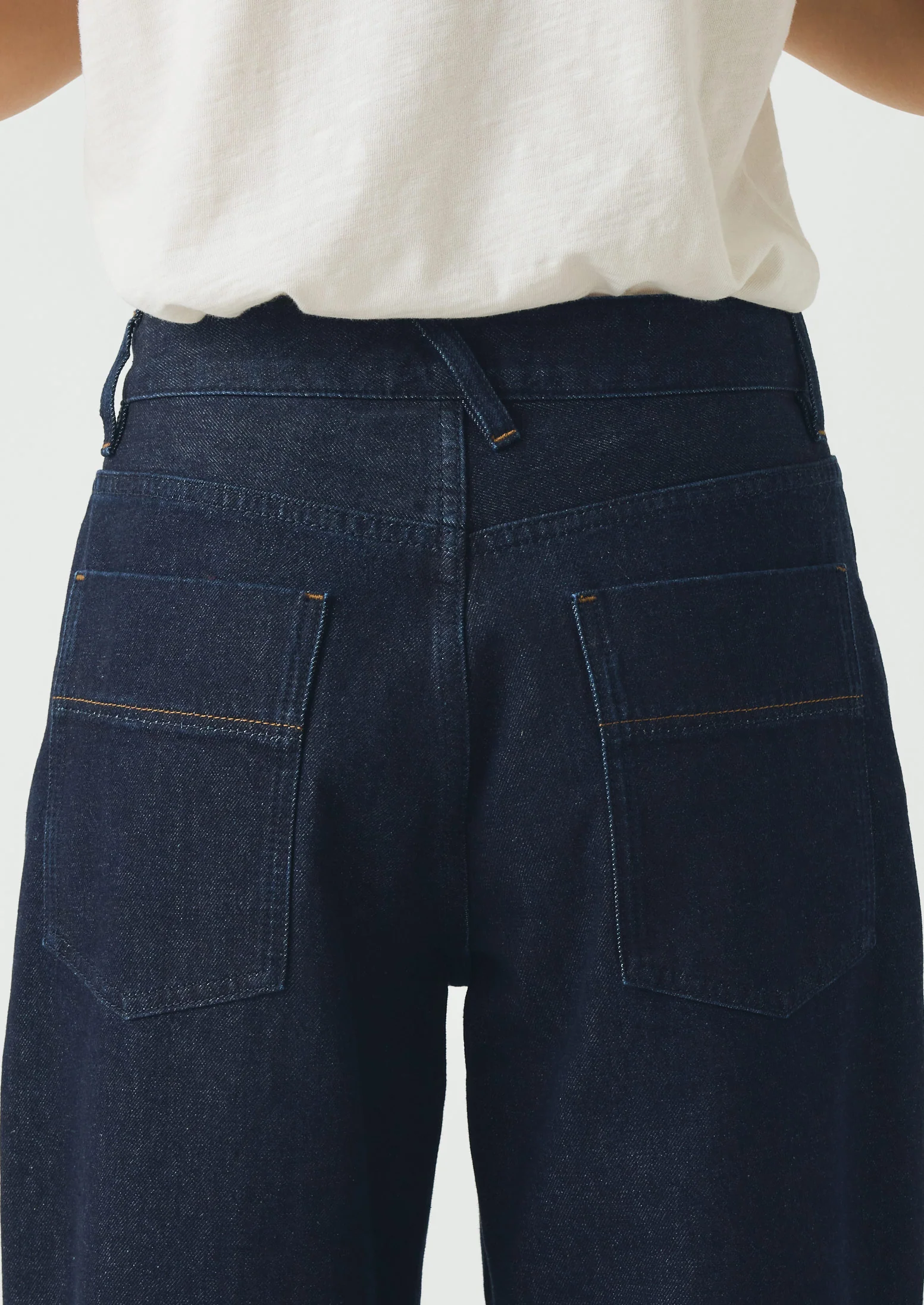 Indigo Denim Tapered Trousers | Indigo - Image 4