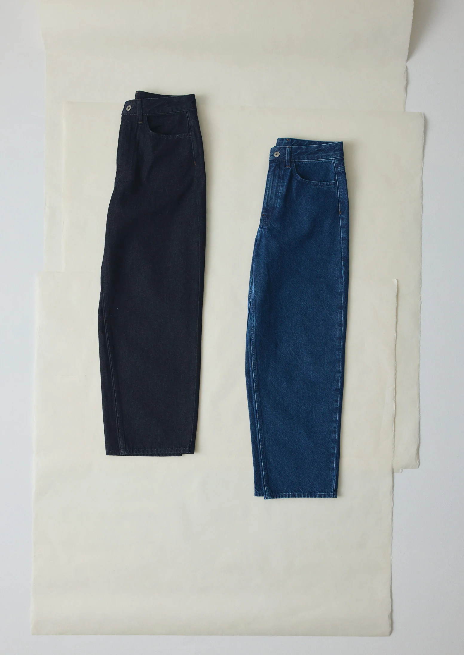 Indigo Denim Tapered Trousers | Mid Blue - Image 7