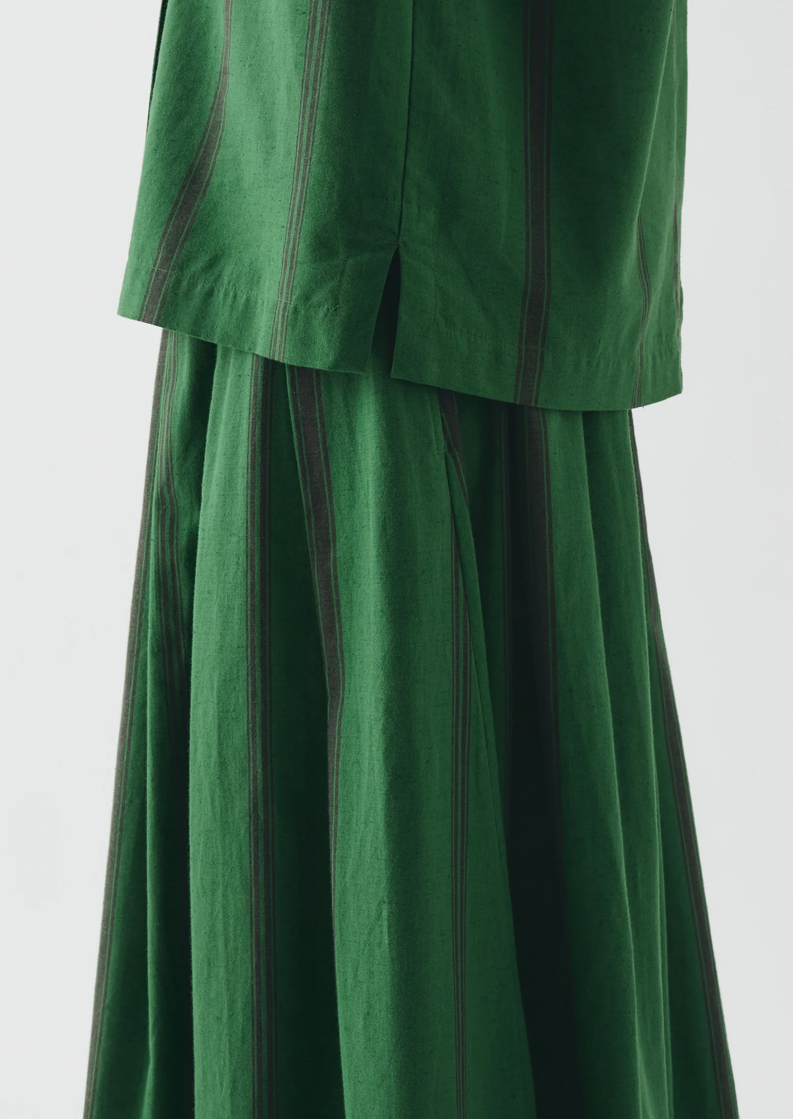 Tea Towel Stripe Long Sleeve Top | Sea Green - Image 5
