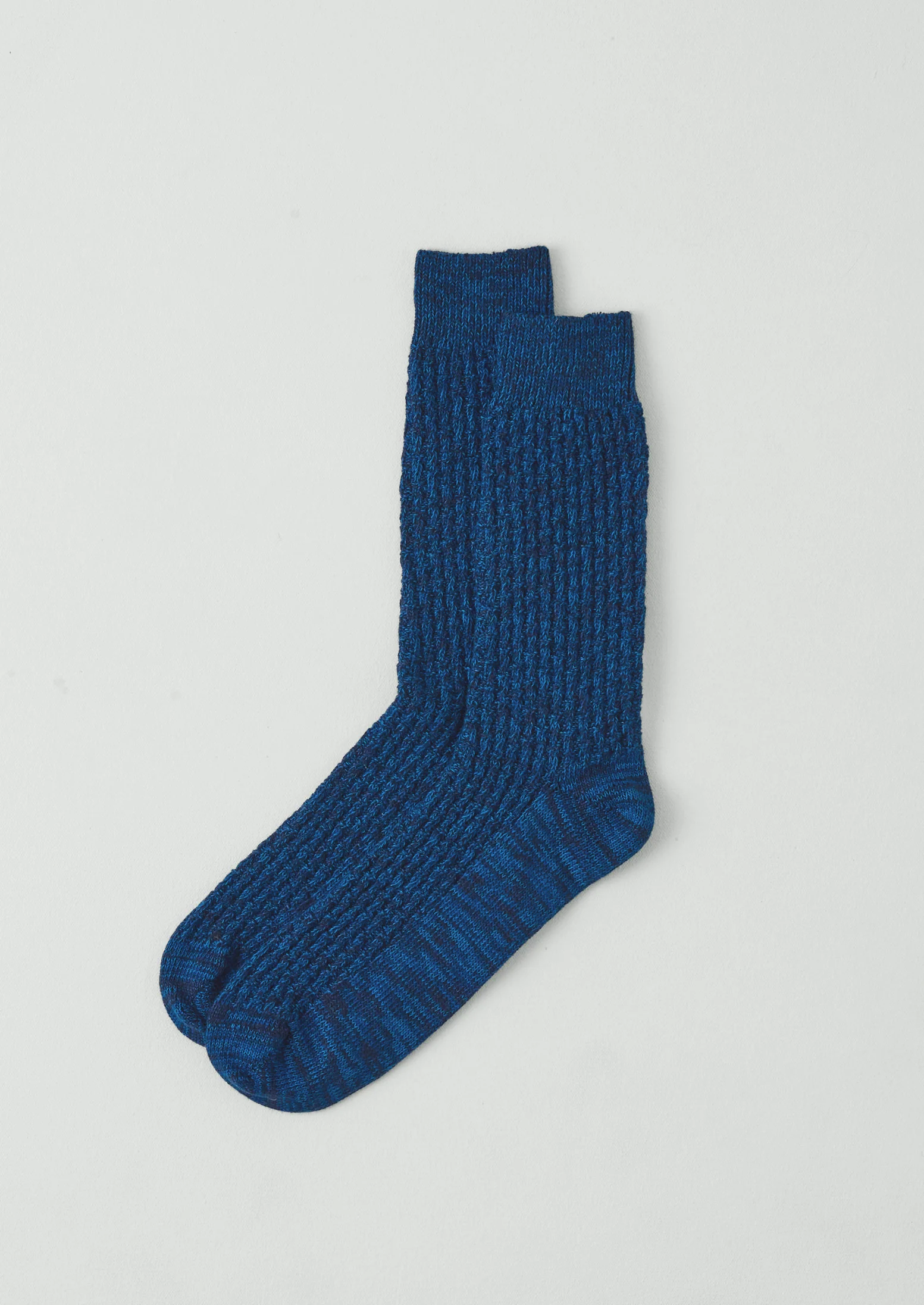 Textured Cotton Socks | Cobalt