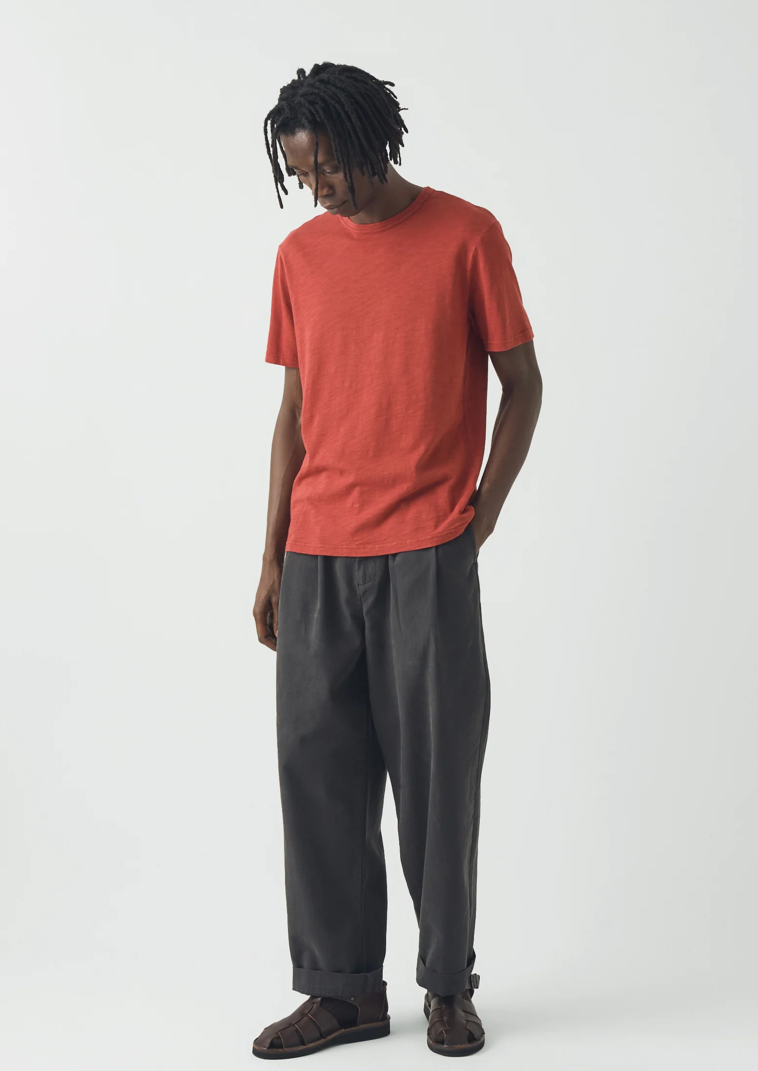 Theo Organic Cotton Short Sleeve Tee | Terracotta - Image 3