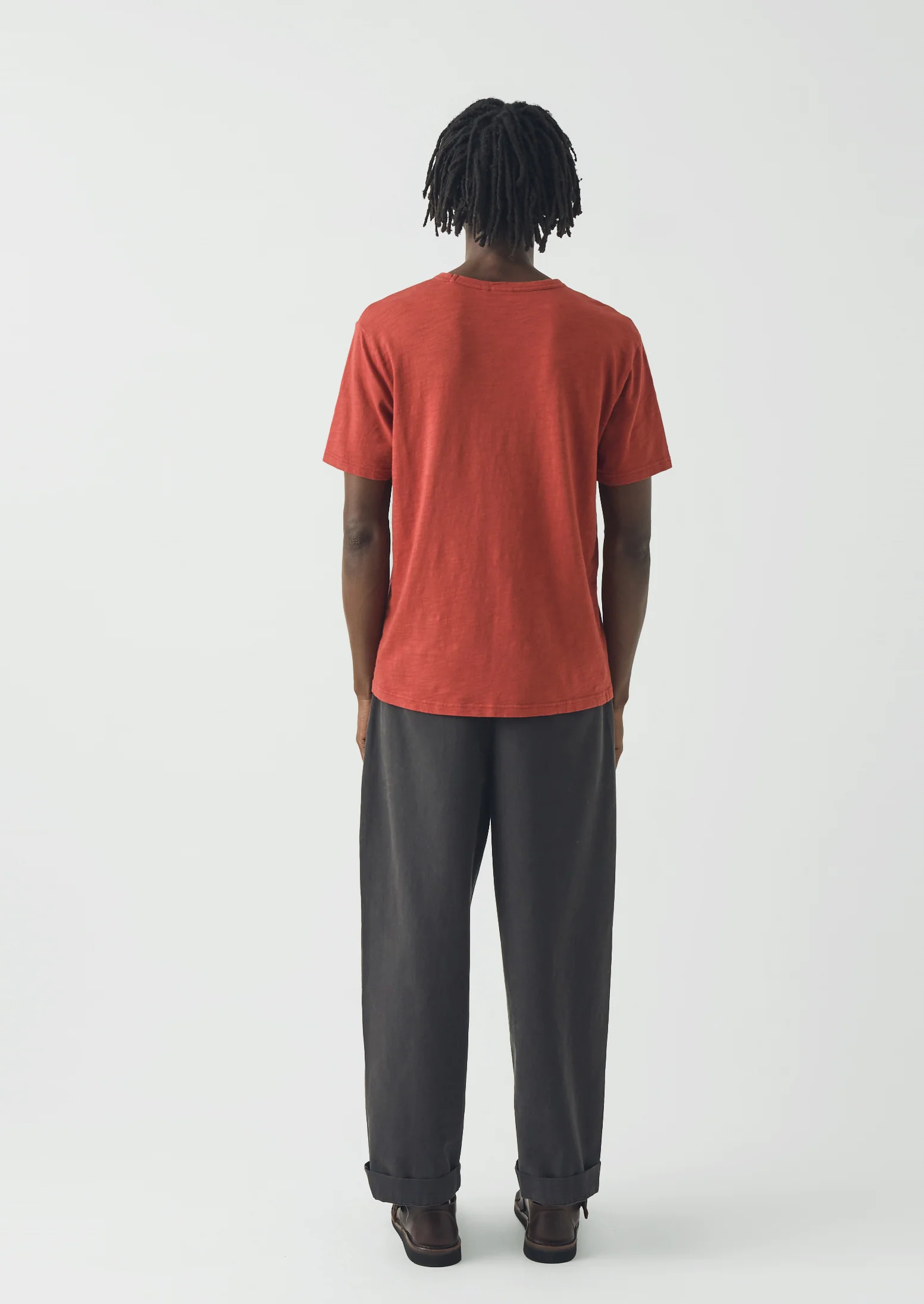 Theo Organic Cotton Short Sleeve Tee | Terracotta - Image 4