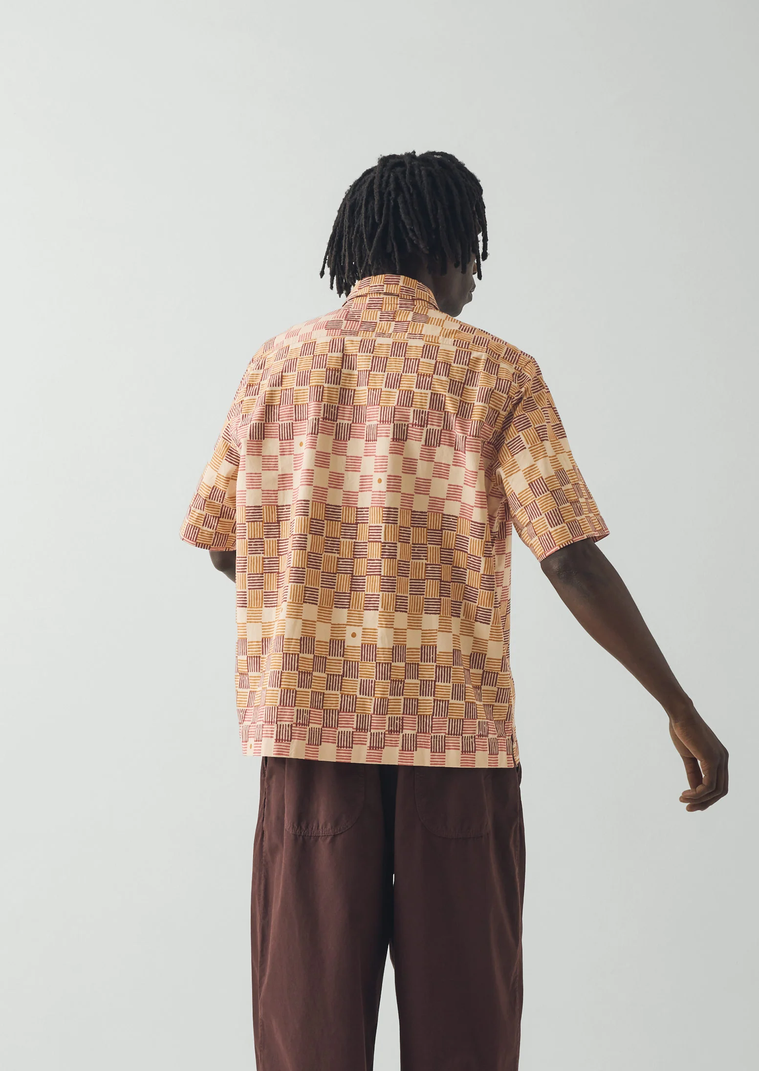 Variegated Block Print Cotton Shirt | Mace - Image 7