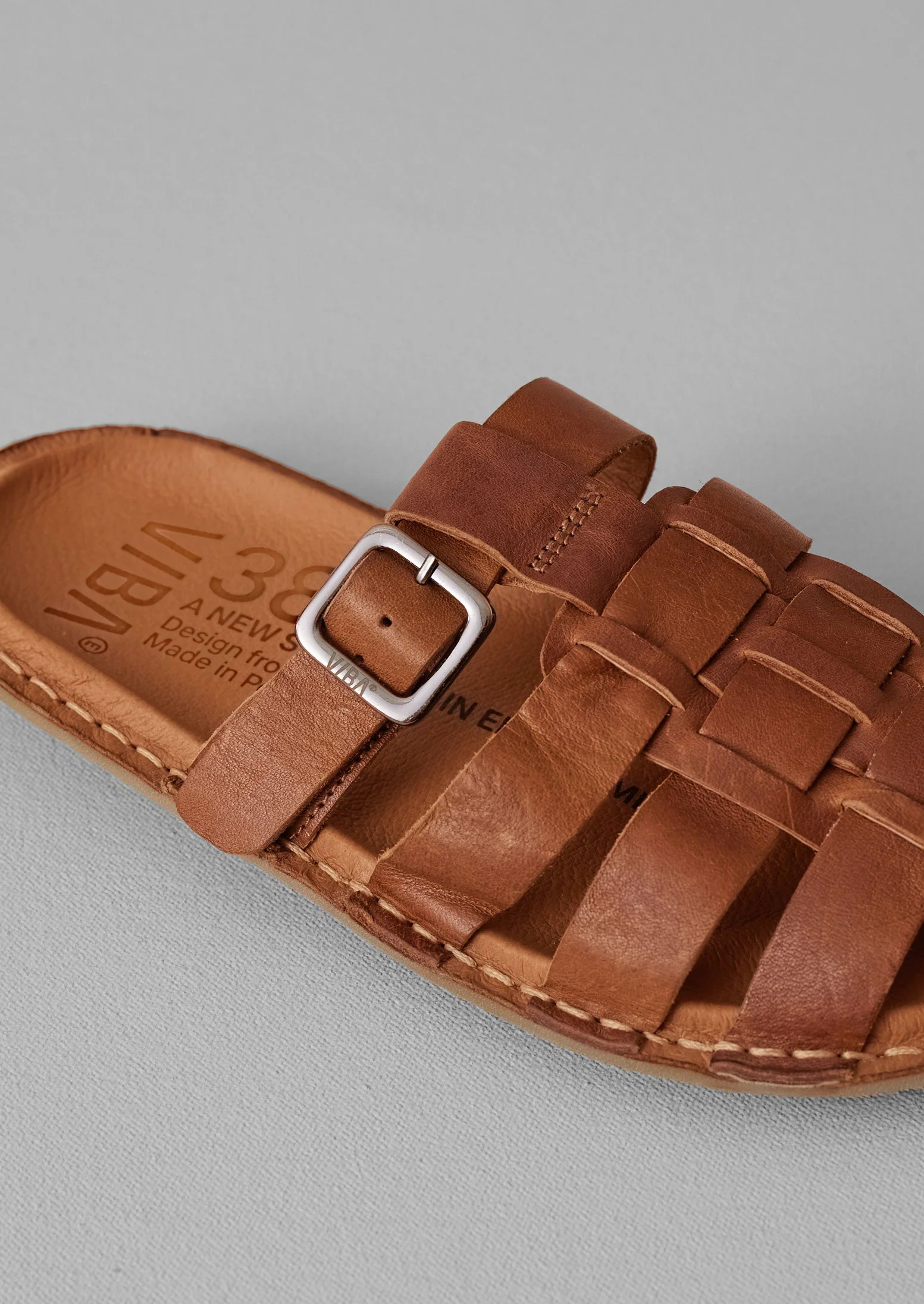 Vibae Leather Fisherman Sandals | Tan - Image 5