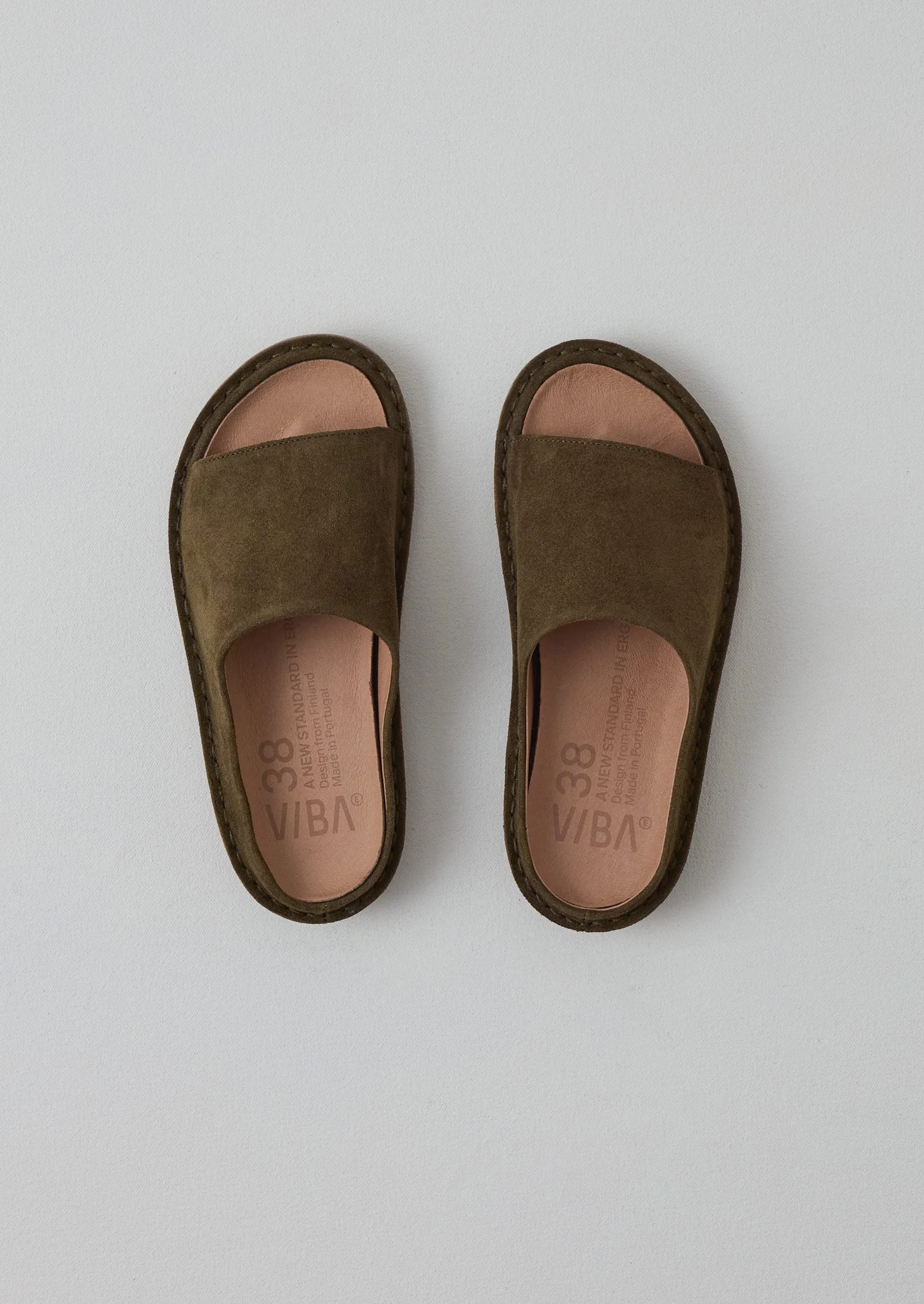 Vibae Open Toe Sandals | Olive - Image 3