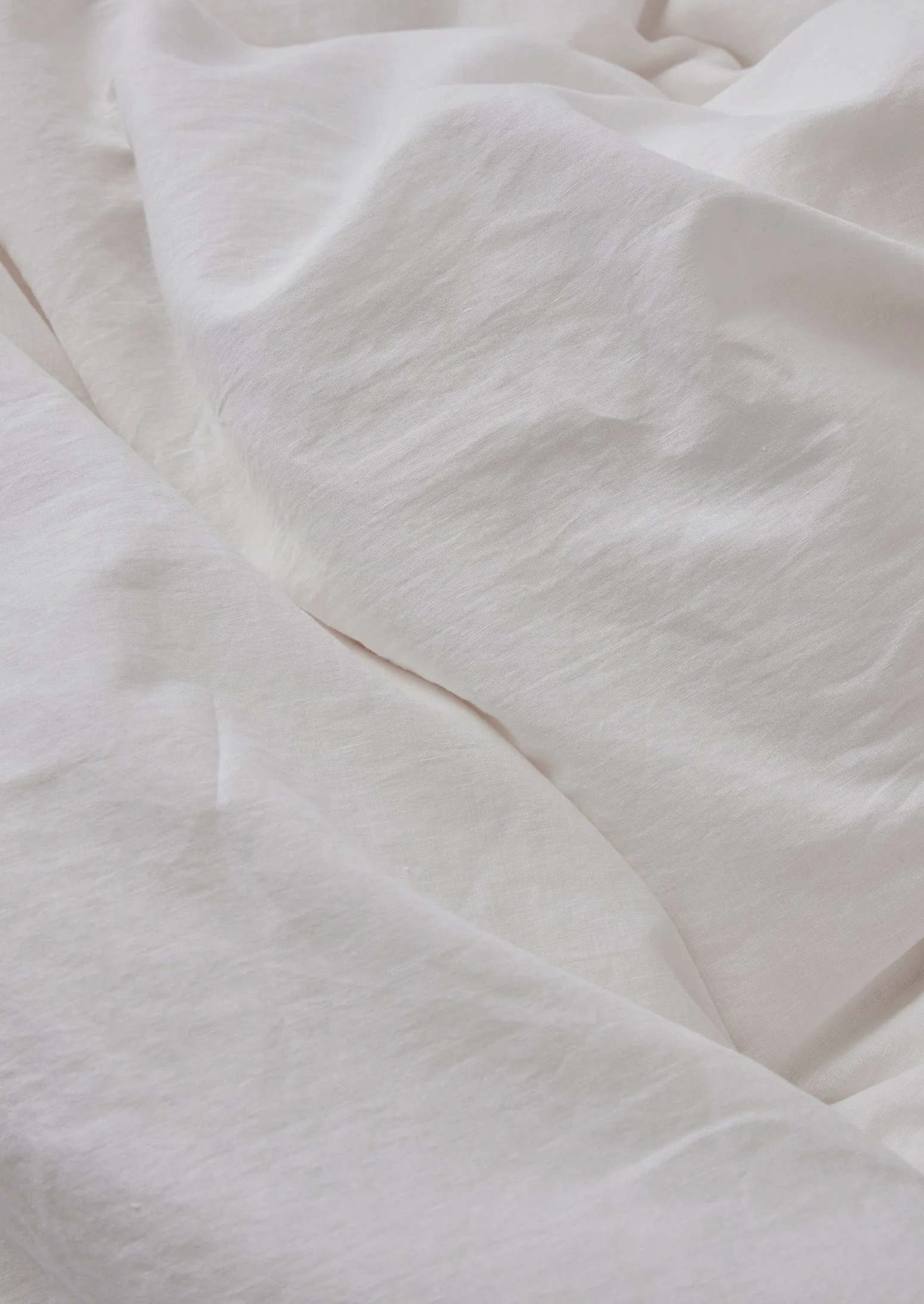 Washed Linen Cotton Duvet Cover | Ecru - Image 3