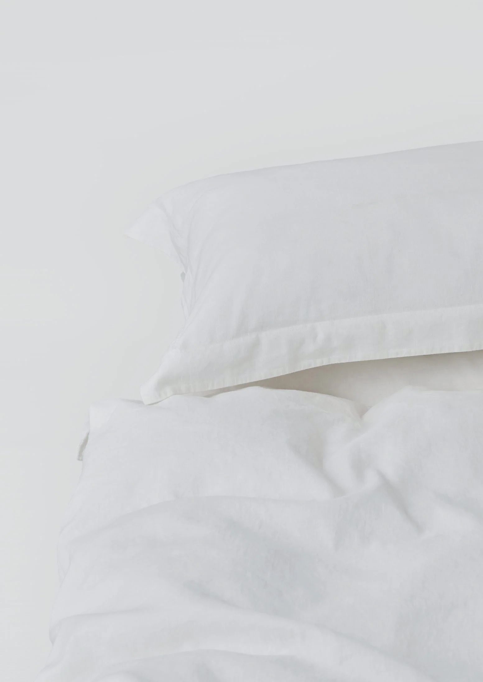 Washed Linen Cotton Duvet Cover | Ecru - Image 6