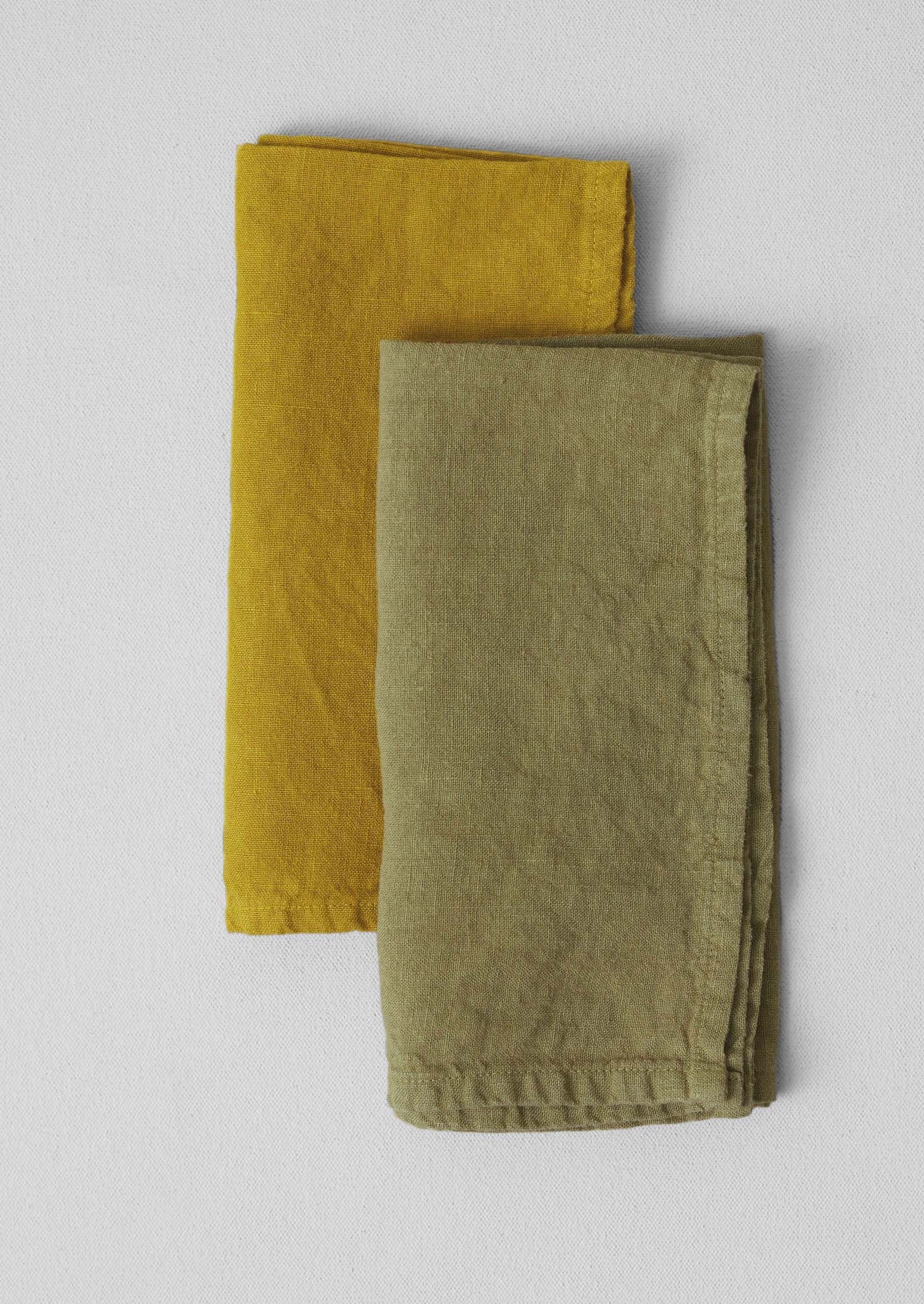 Washed Linen Napkin | Ochre - Image 4