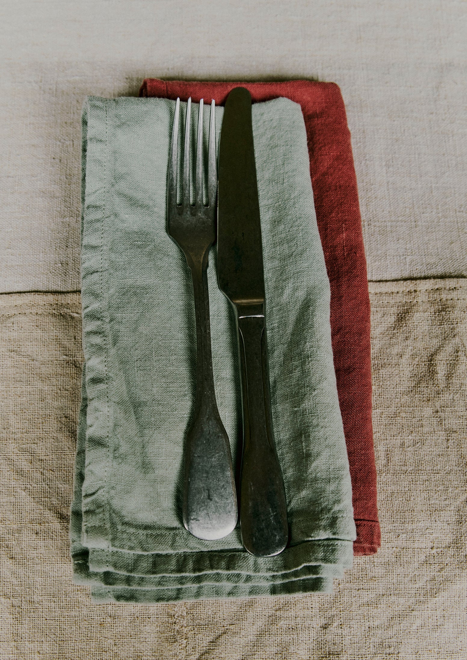 Washed Linen Napkin | Soft Mint - Image 2