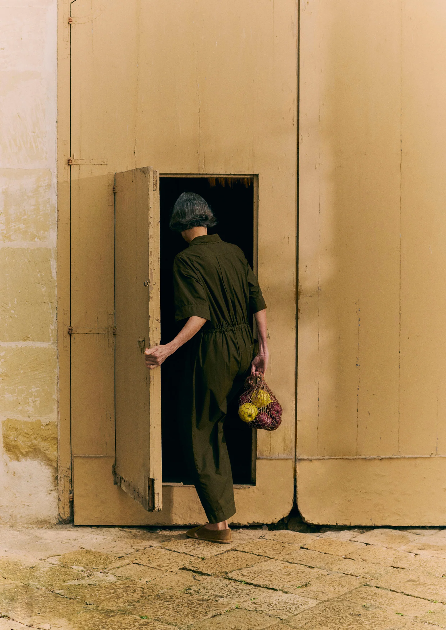 Wide Leg Cotton Poplin Jumpsuit | Bronze Green - Image 5