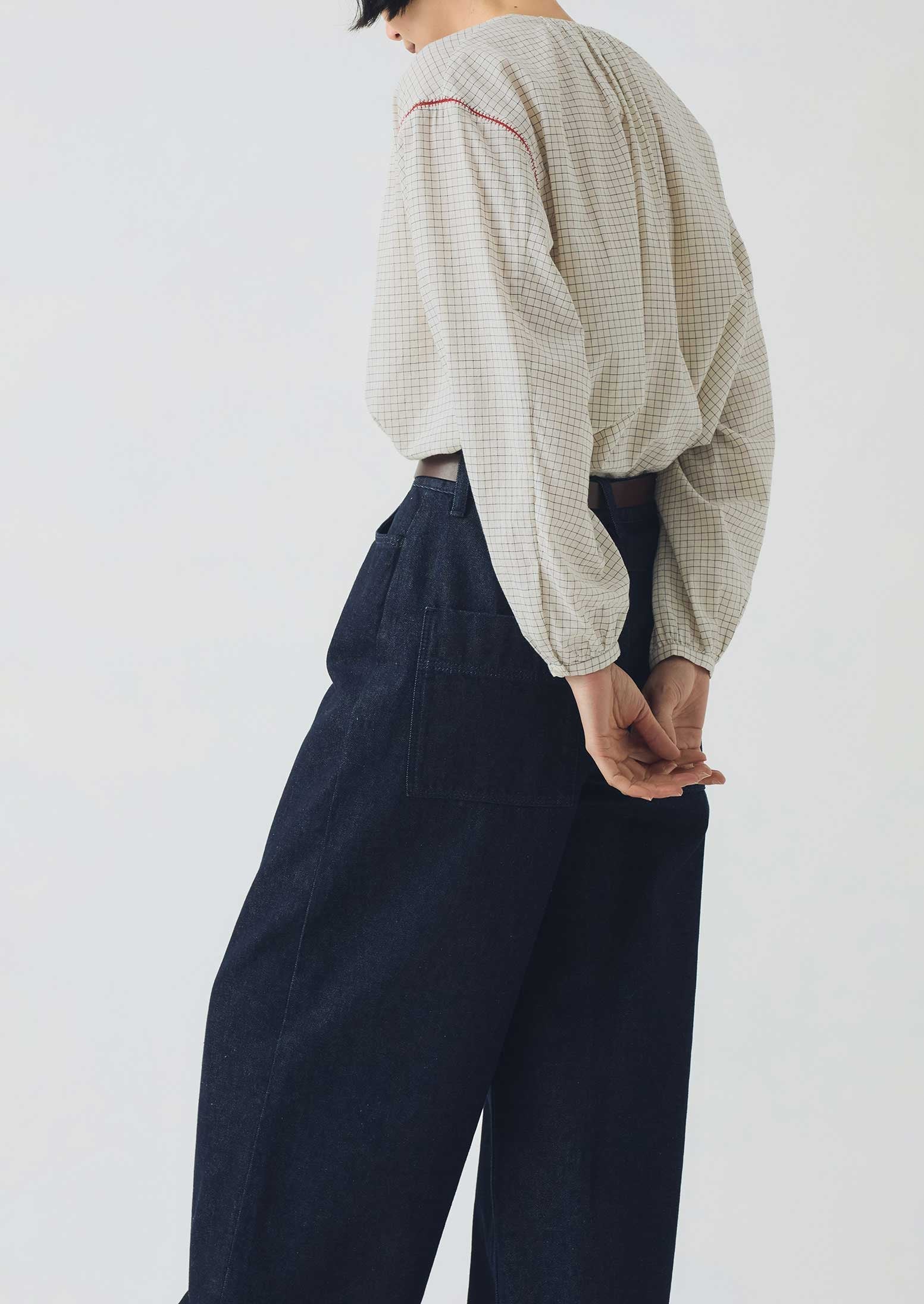 Wide Leg Denim Trousers | Indigo - Image 3