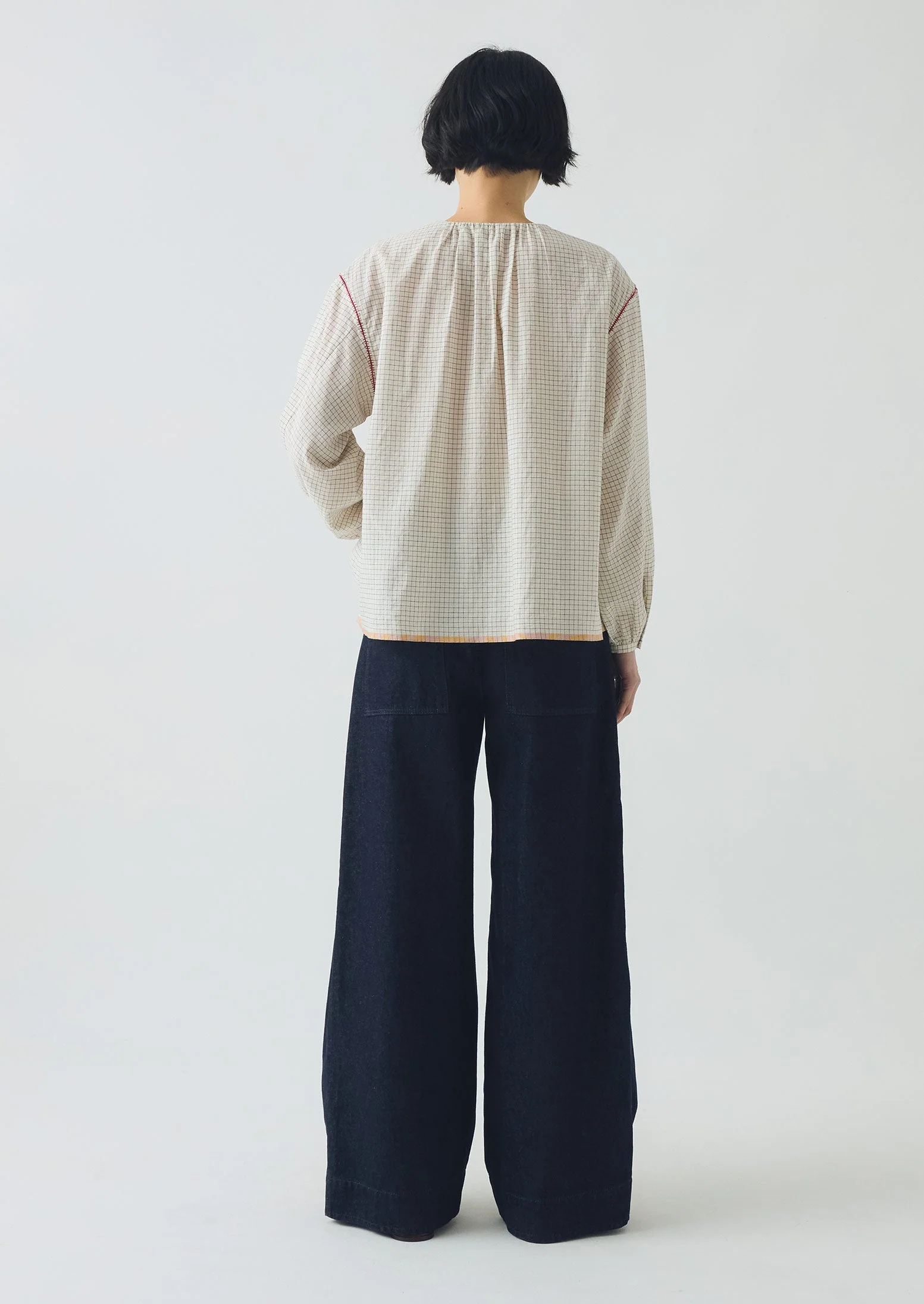 Wide Leg Denim Trousers | Indigo - Image 6