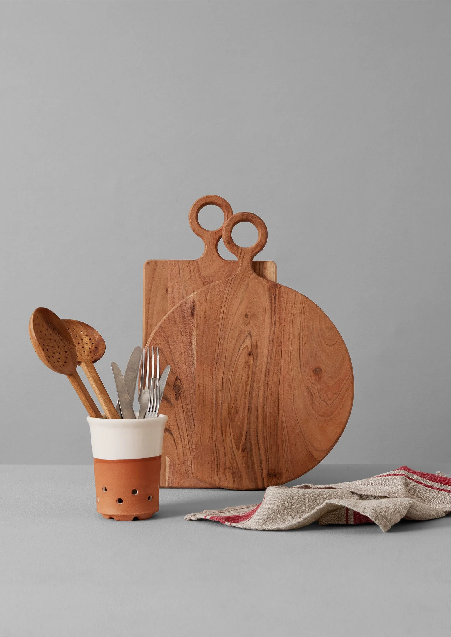 Willow Pottery Cutlery Drainer | Terracotta/Ecru - Image 4