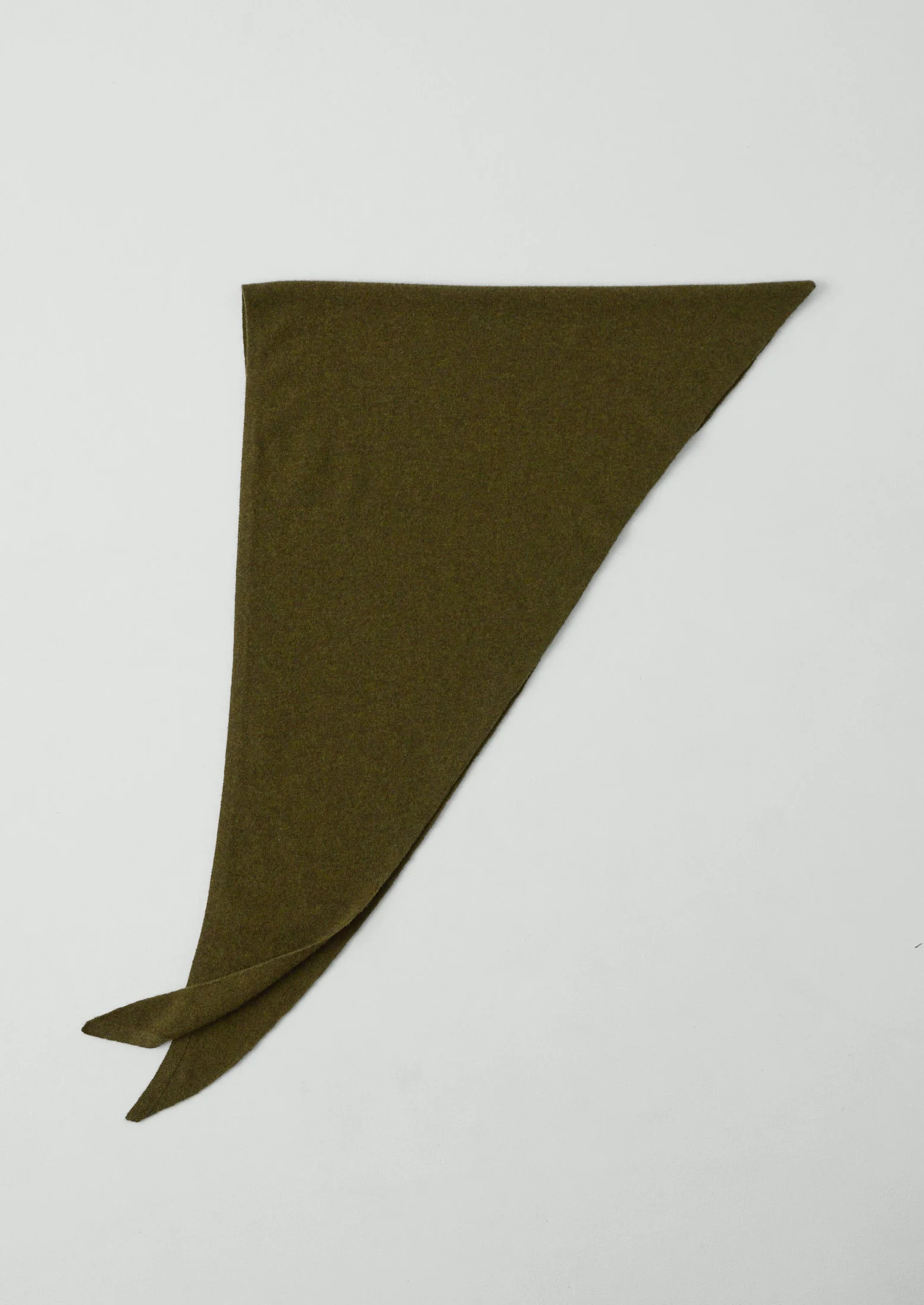 Wool Cashmere Large Bandana | Olive - Image 5