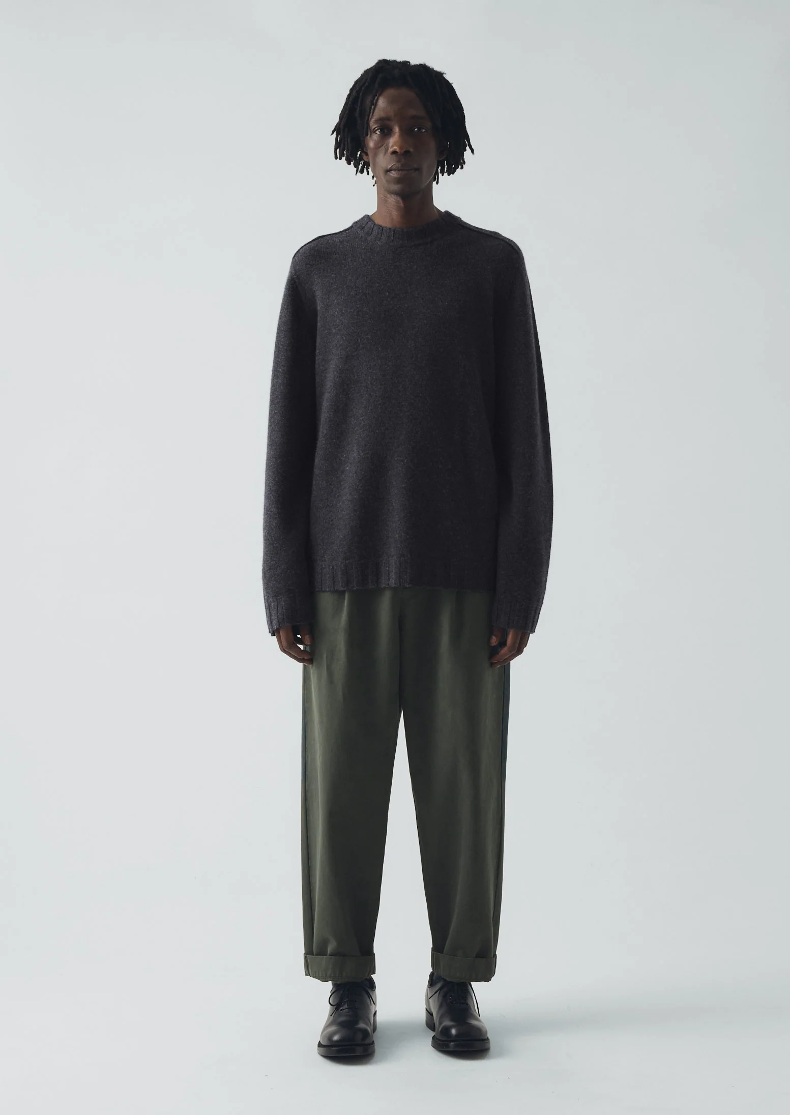 Wool Cashmere Sweater | Charcoal - Image 3