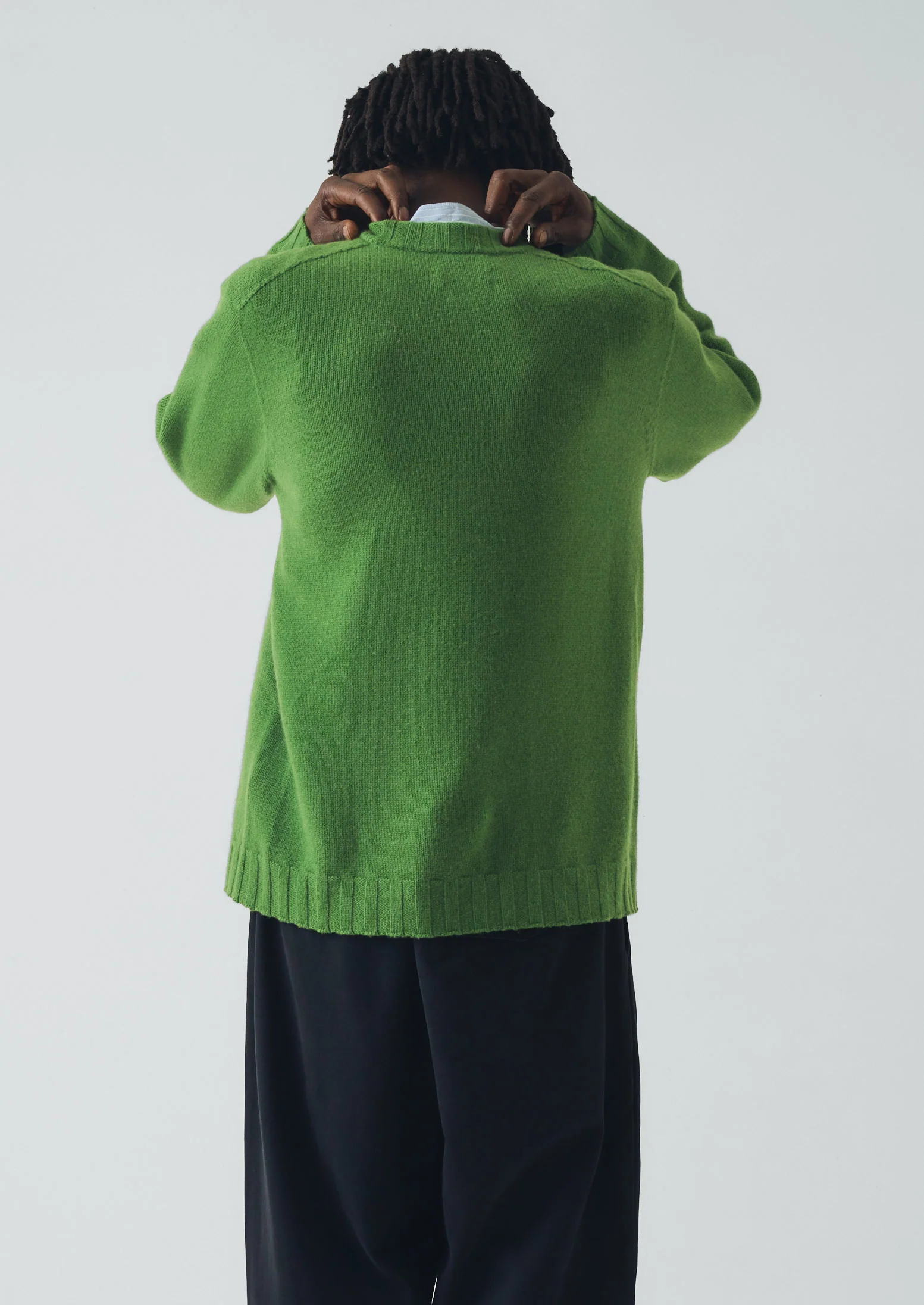 Wool Cashmere Sweater | Mineral Green - Image 3